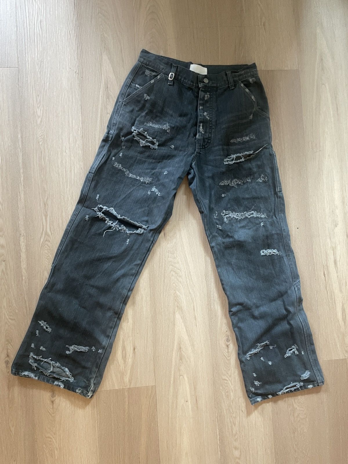 ALEXANDER DIGENOVA Alexander Digenova Thrashed Black Wax Denim