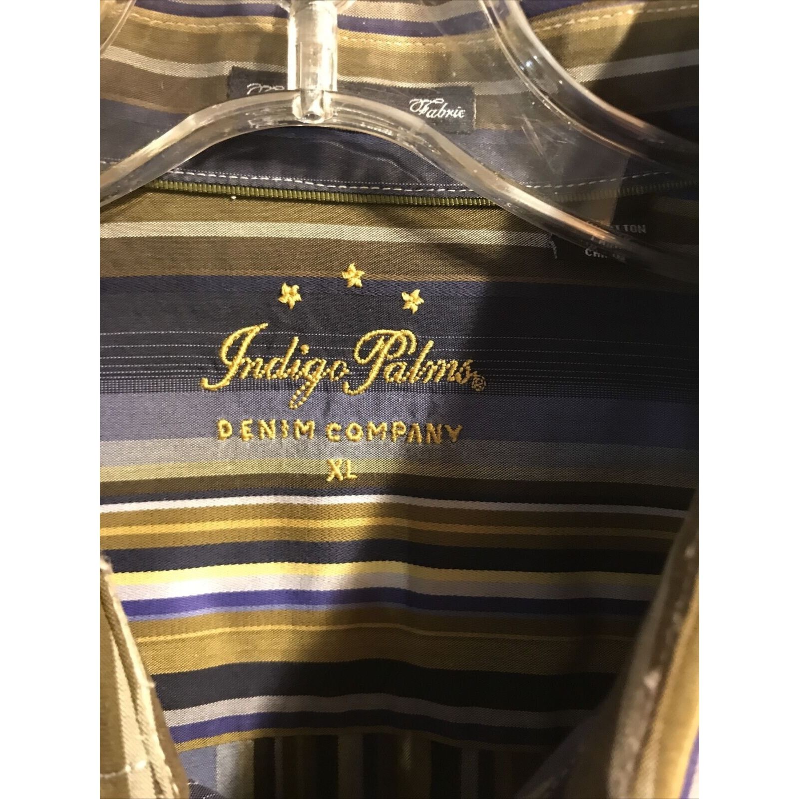 Indigo Palms Indigo Palms Denim Co Men’s XL Gold Button Down Cotton Shirt Size US XL / EU 56 / 4 - 2 Thumbnail