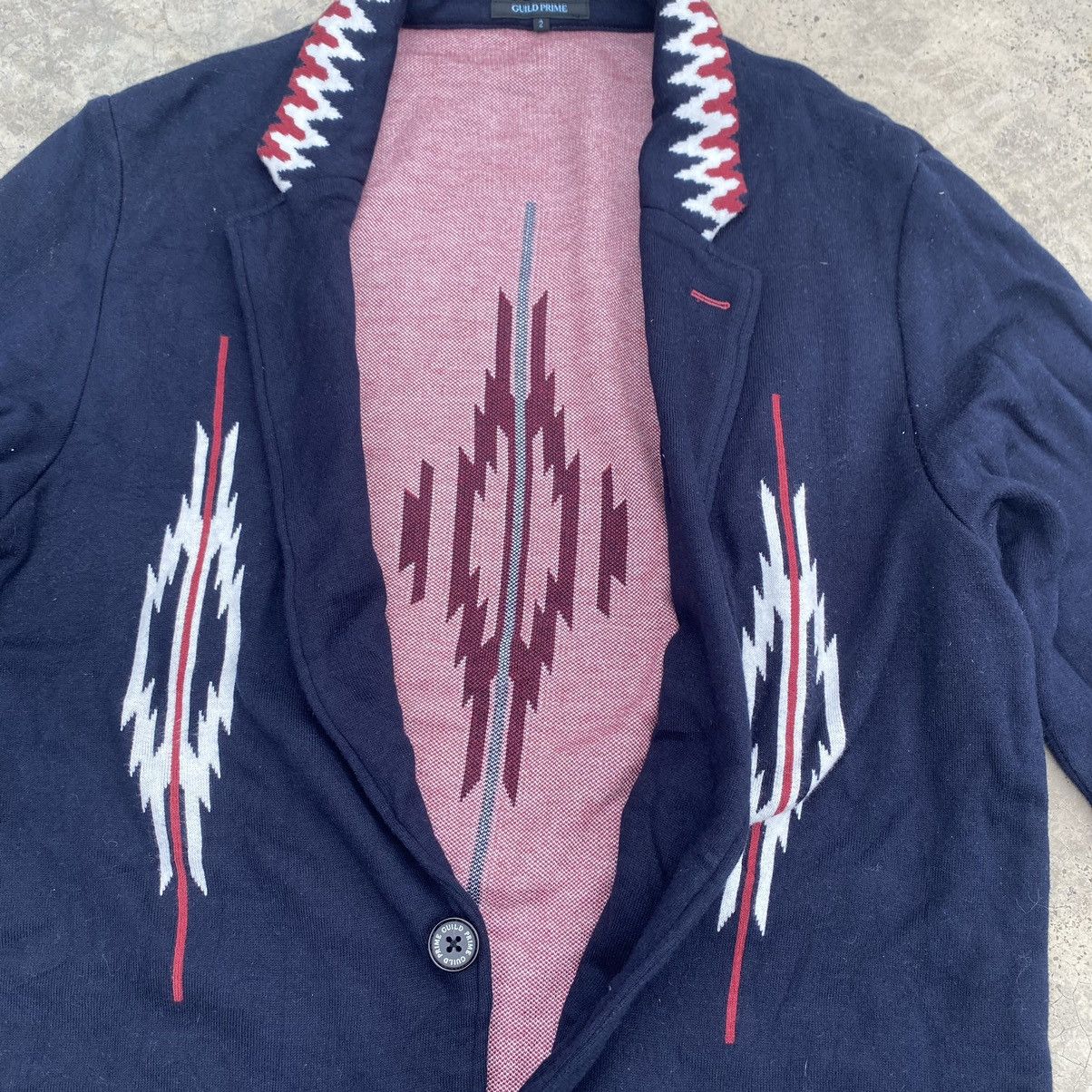 Japanese Brand Japanese Native Chimayo Pattern Knit Jacket Size US S / EU 44-46 / 1 - 8 Thumbnail