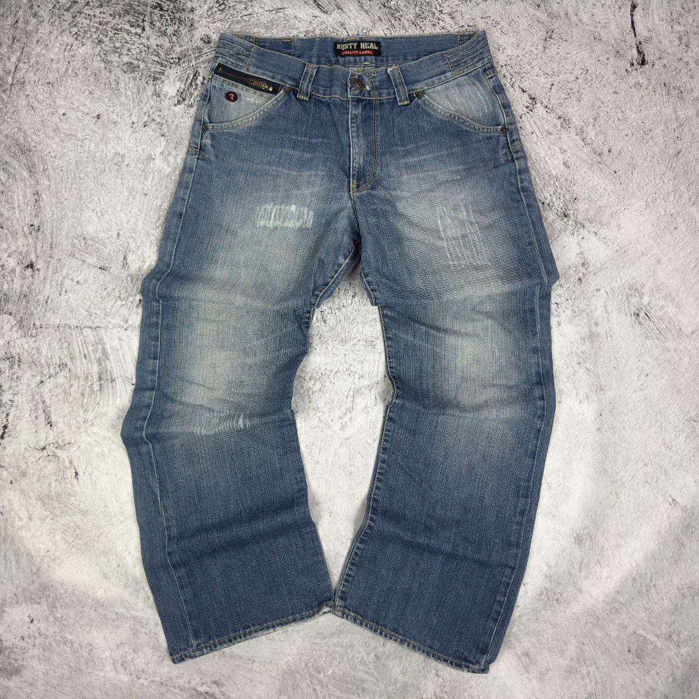 Vintage Vintage Rusty Neal Quality Label Mens Blue Denim Jeans 34x32 Size US 34 / EU 50 - 1 Thumbnail