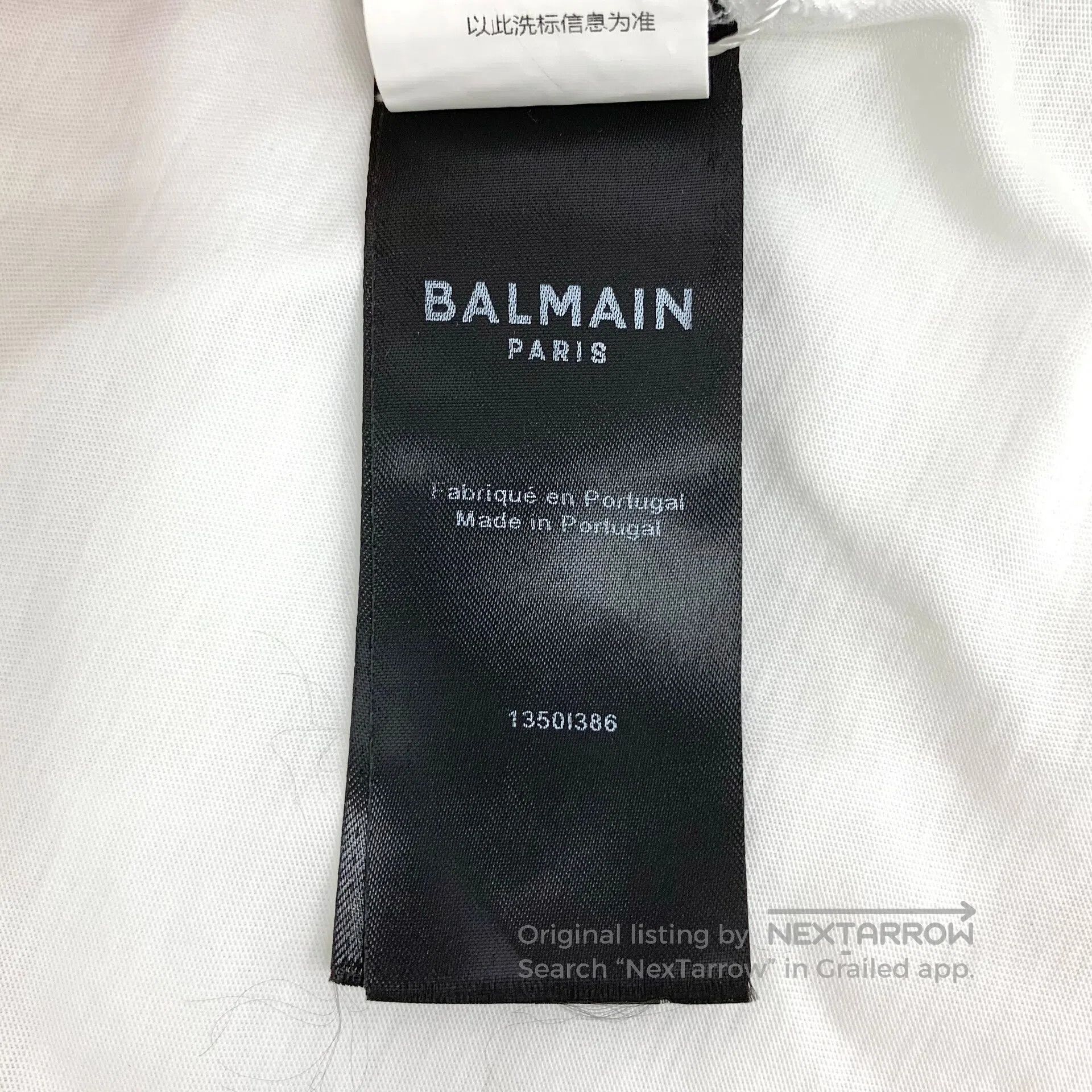 Balenciaga Balenciaga White Logo Letter Printed Cotton Crewneck Short Size US M / EU 48-50 / 2 - 7 Thumbnail