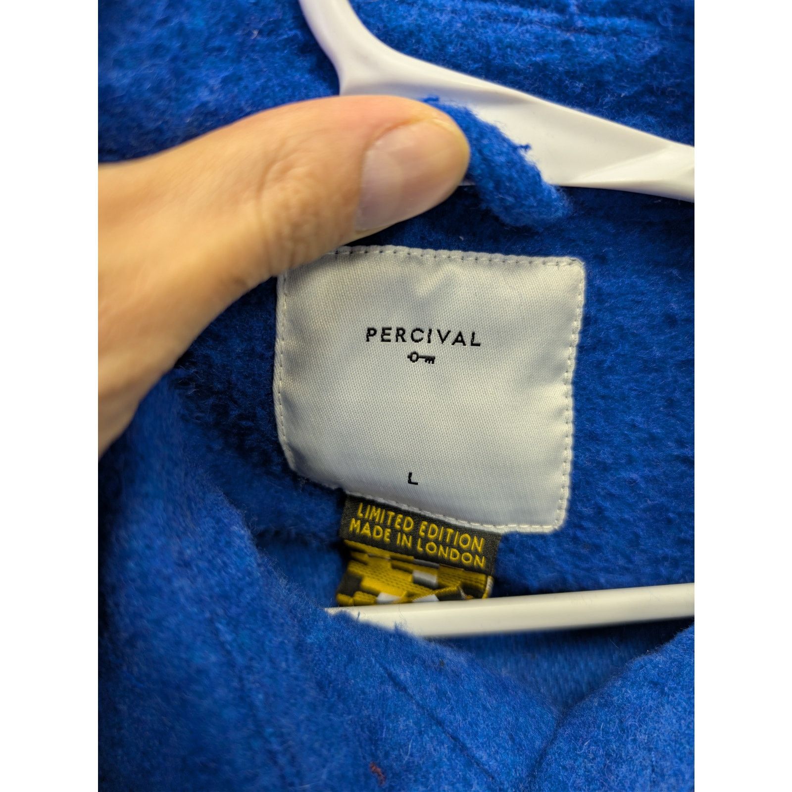 Percival o1rshd1 CC20 Casentino Wool Blanket Overshirt in Blue Size US L / EU 52-54 / 3 - 18 Thumbnail