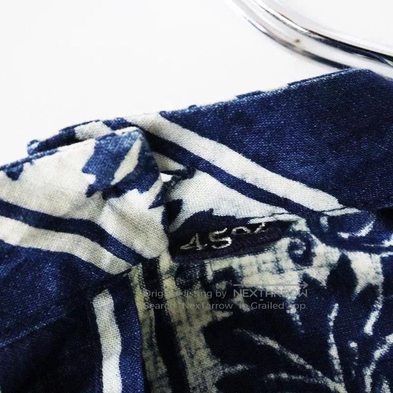 45rpm Blue Dyed Floral Long Dress. Size M / US 6-8 / IT 42-44 - 8 Thumbnail