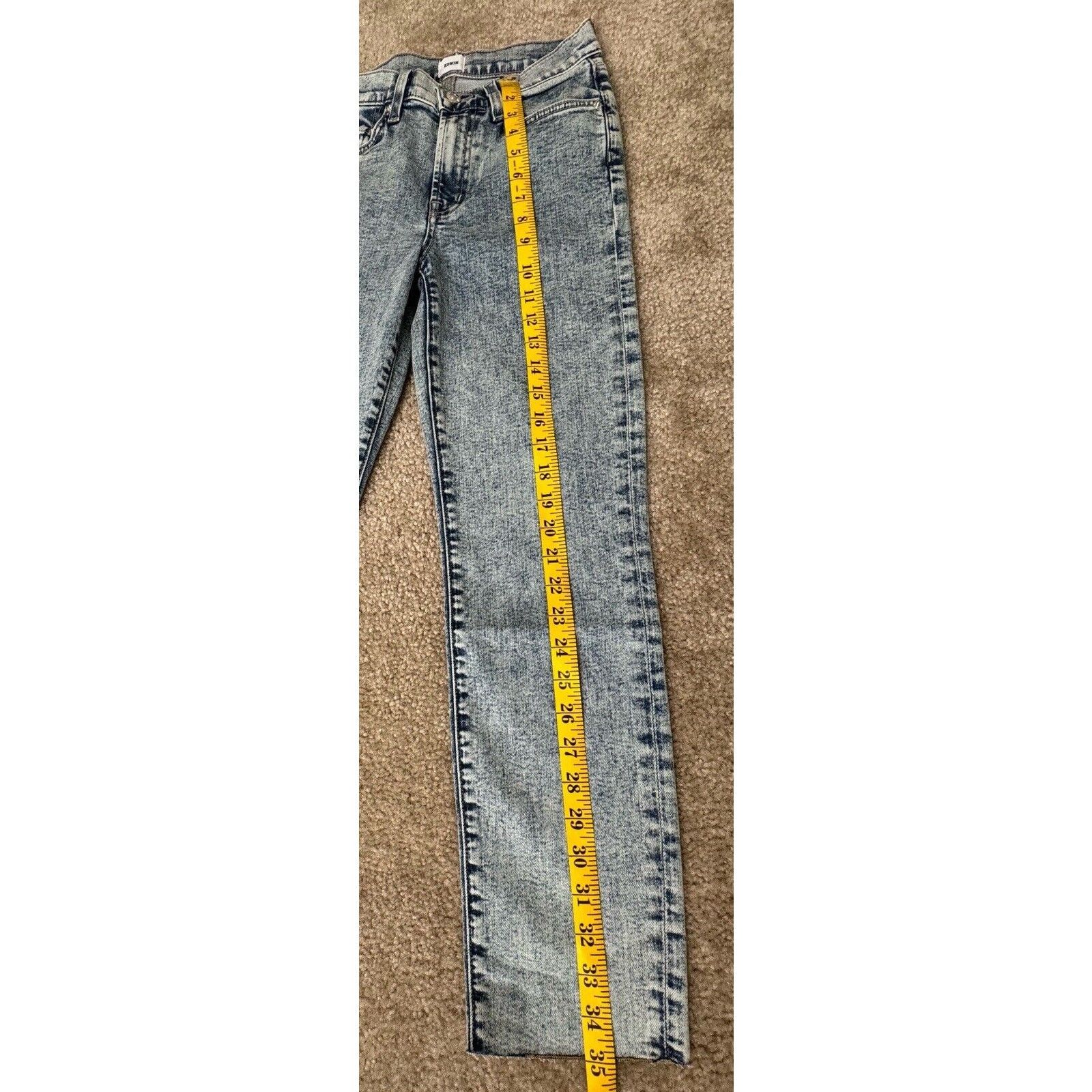 Edwin EDWIN BREE Cosmic Slim Straight Raw Hem Jeans Womens Size 24 Size 24" / US 00 / IT 34 - 8 Thumbnail