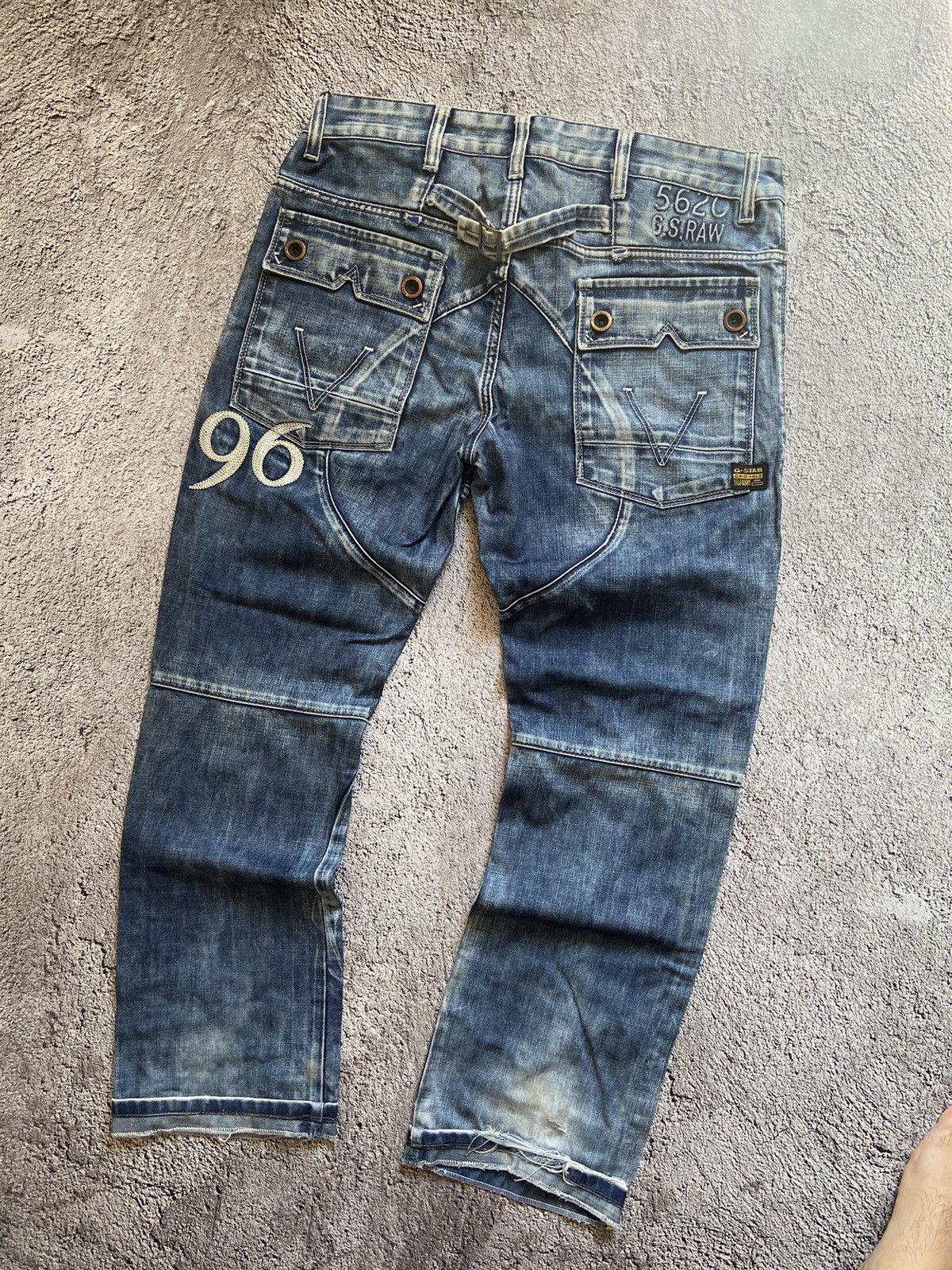 Japanese Brand × Vintage Crazy Vintage Washed Distressed Faded Denim Pants Size US 33 - 5 Thumbnail