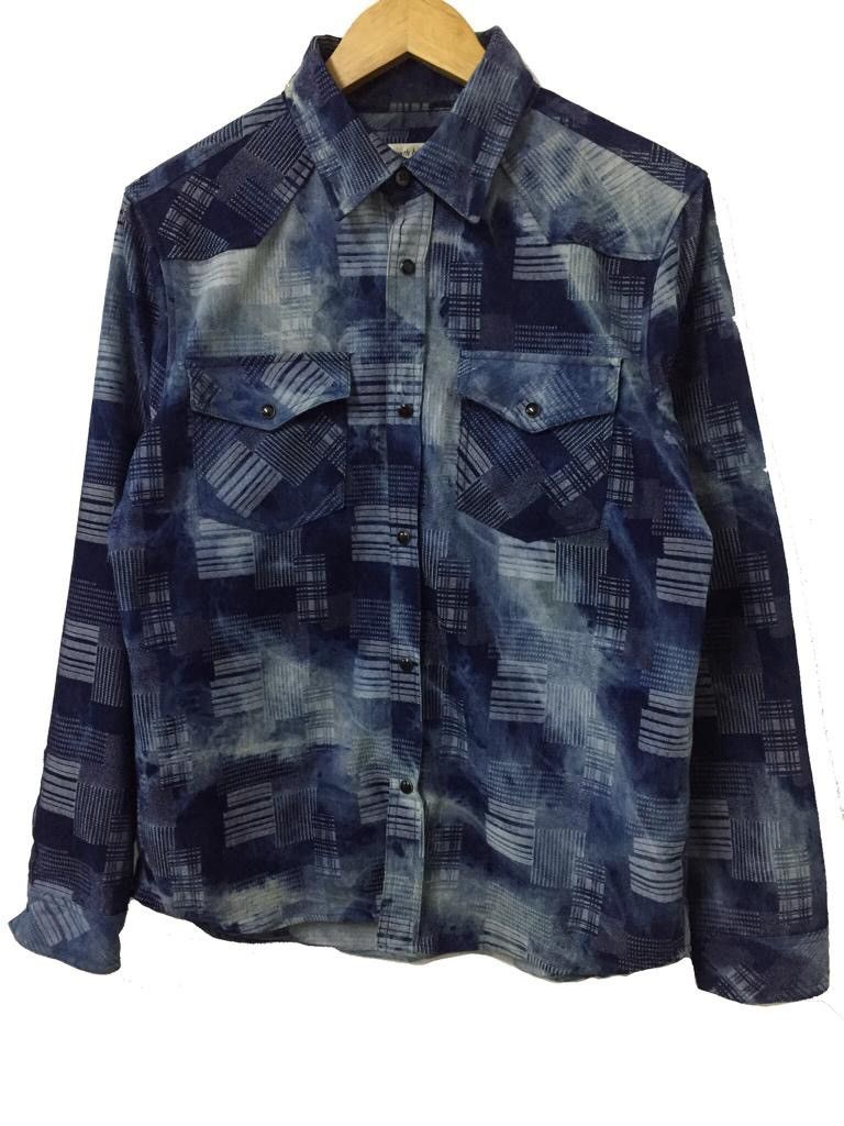If Six Was Nine × Japanese Brand GROWTH BY GRAIL BORO SASHIKO JAPANESE JEANS SHIRT Size US M / EU 48-50 / 2 - 6 Thumbnail