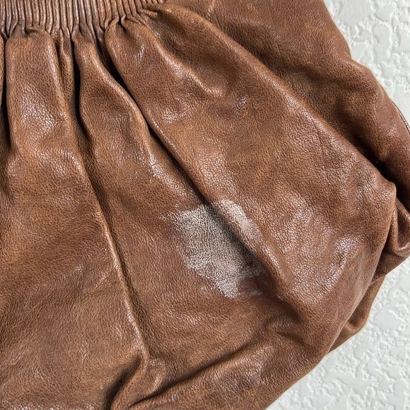 Jil Sander JIL SANDER Vintage Tan Leather Pleated Shoulder Bag Size ONE SIZE - 3 Thumbnail