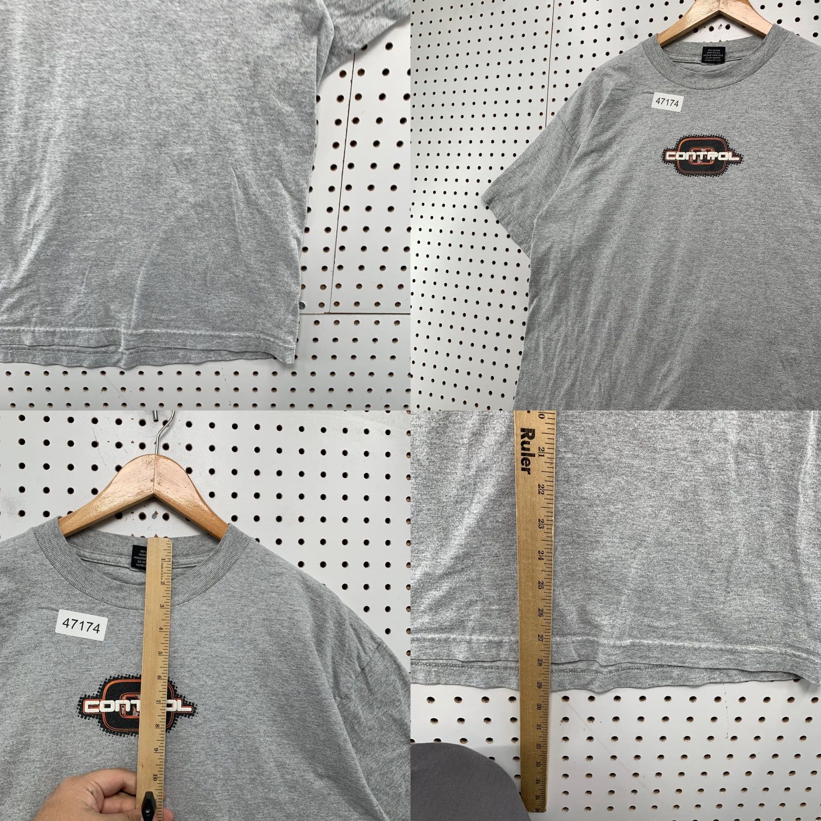 Vintage VINTAGE Control Snowboard T Shirt Mens XL Gray Outdoor Ski Winter Men T-Shirt Gray 80s? Size US XL / EU 56 / 4 - 8 Thumbnail
