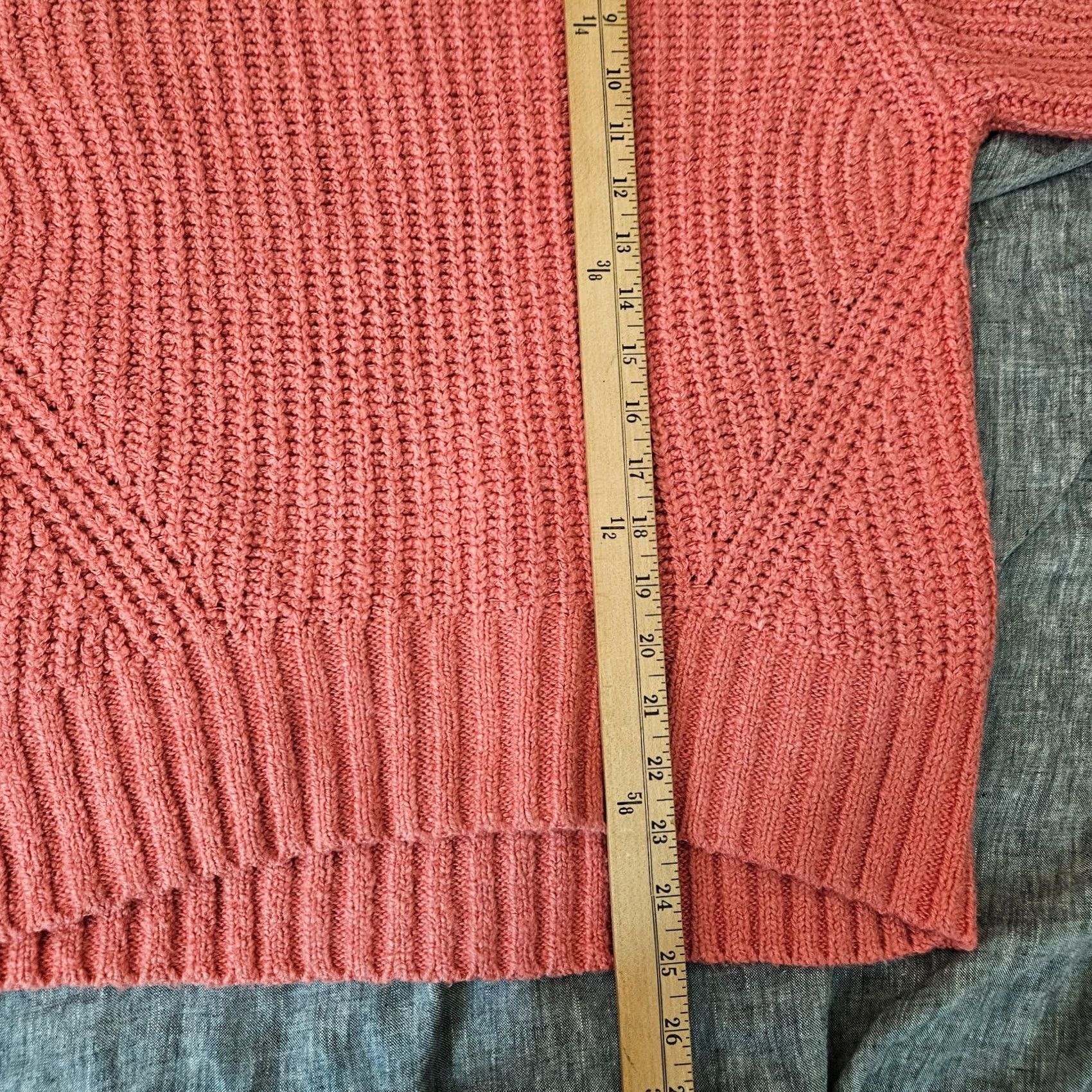 Anthropologie Anthropologie Women Sweater XXS Pink Chunky Knit Turtleneck Cozy Size XXS / US 00 / IT 34 - 7 Thumbnail
