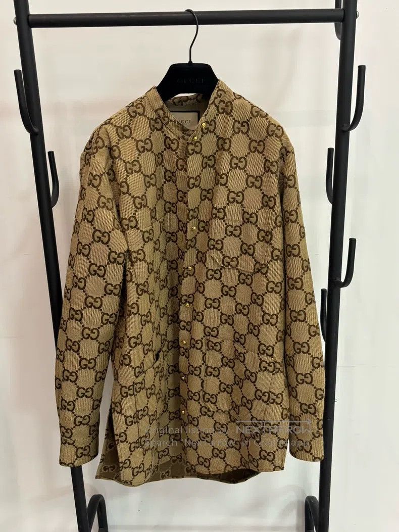 Gucci Gucci S22 dark brown old flower full print loose long-slee Size M / US 6-8 / IT 42-44 - 1 Thumbnail