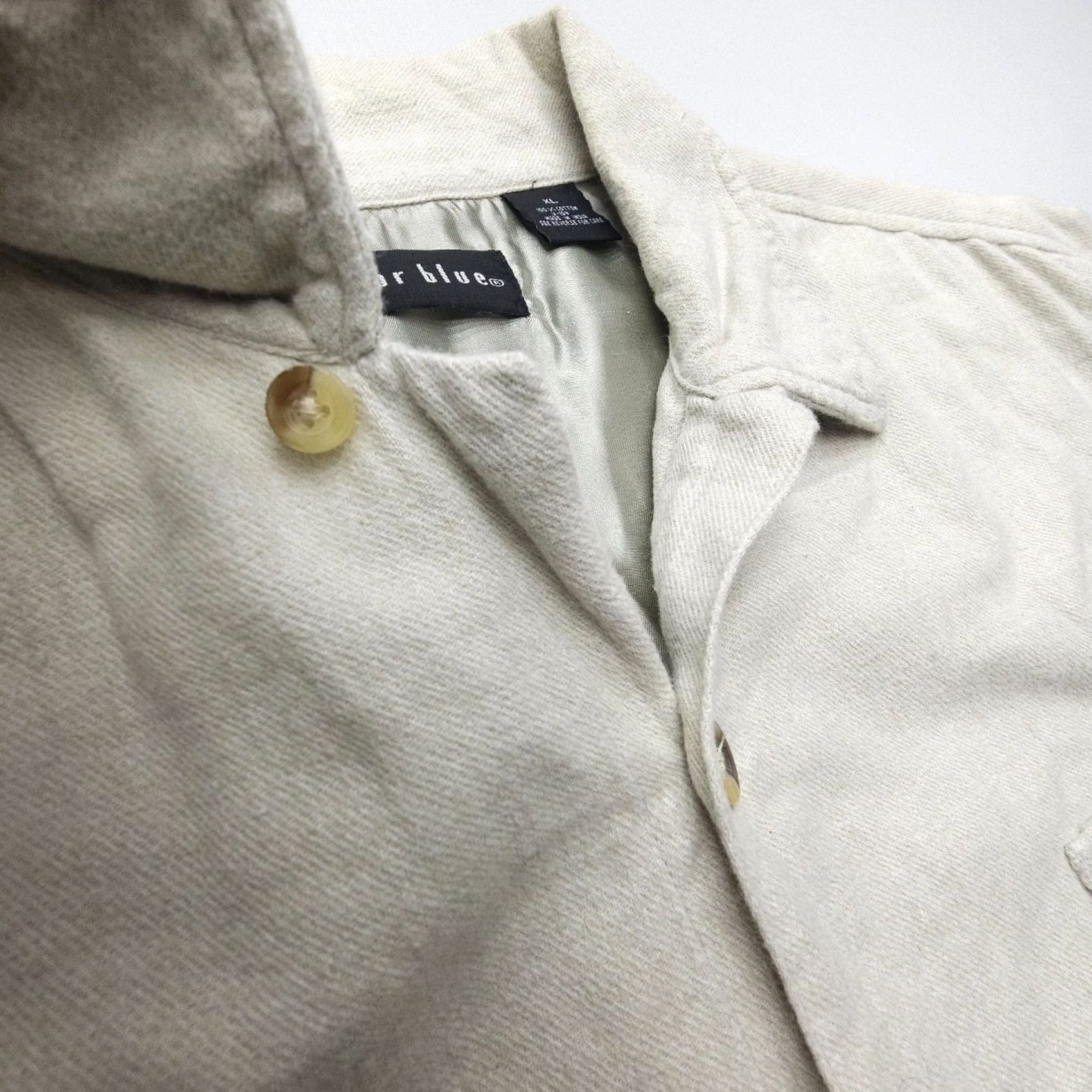 Anchor Blue VINTAGE Anchor Blue Shirt Mens XL Flannel Long Sleeve Button-Up Collared Cotton 90s Baggy Ivory Size US XL / EU 56 / 4 - 7 Thumbnail