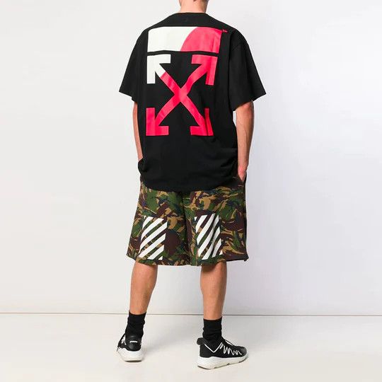 Off-White Black and Red Split Arrows Oversized T-Shirt Size US M / EU 48-50 / 2 - 3 Thumbnail