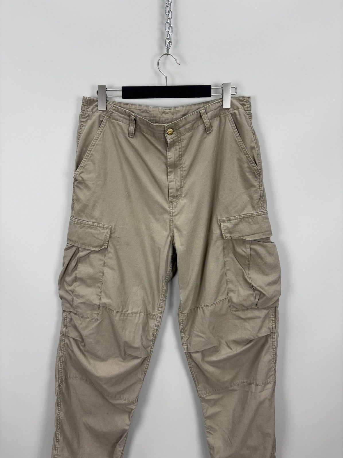 Carhartt Mens cargo pants Carhartt Size 34x36 Color Brown Size US 34 / EU 50 - 2 Thumbnail