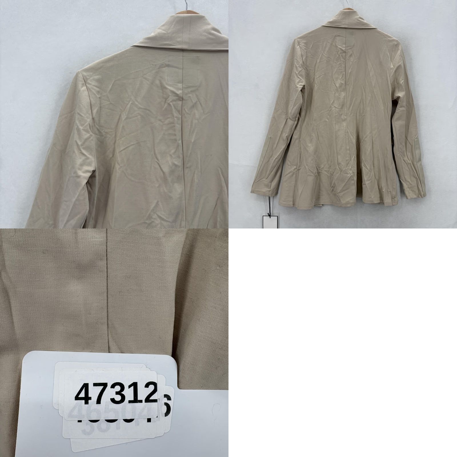 Vintage VINTAGE Bagatelle Collection Jacket Womens Medium Beige Open Front Draped Unlined NWT Size M / US 6-8 / IT 42-44 - 9 Thumbnail