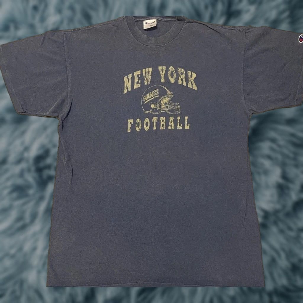 Champion VINTAGE Champion Shirt XL NY Giants Blue 90s Grunge Football Champions Size US XL / EU 56 / 4 - 1 Thumbnail