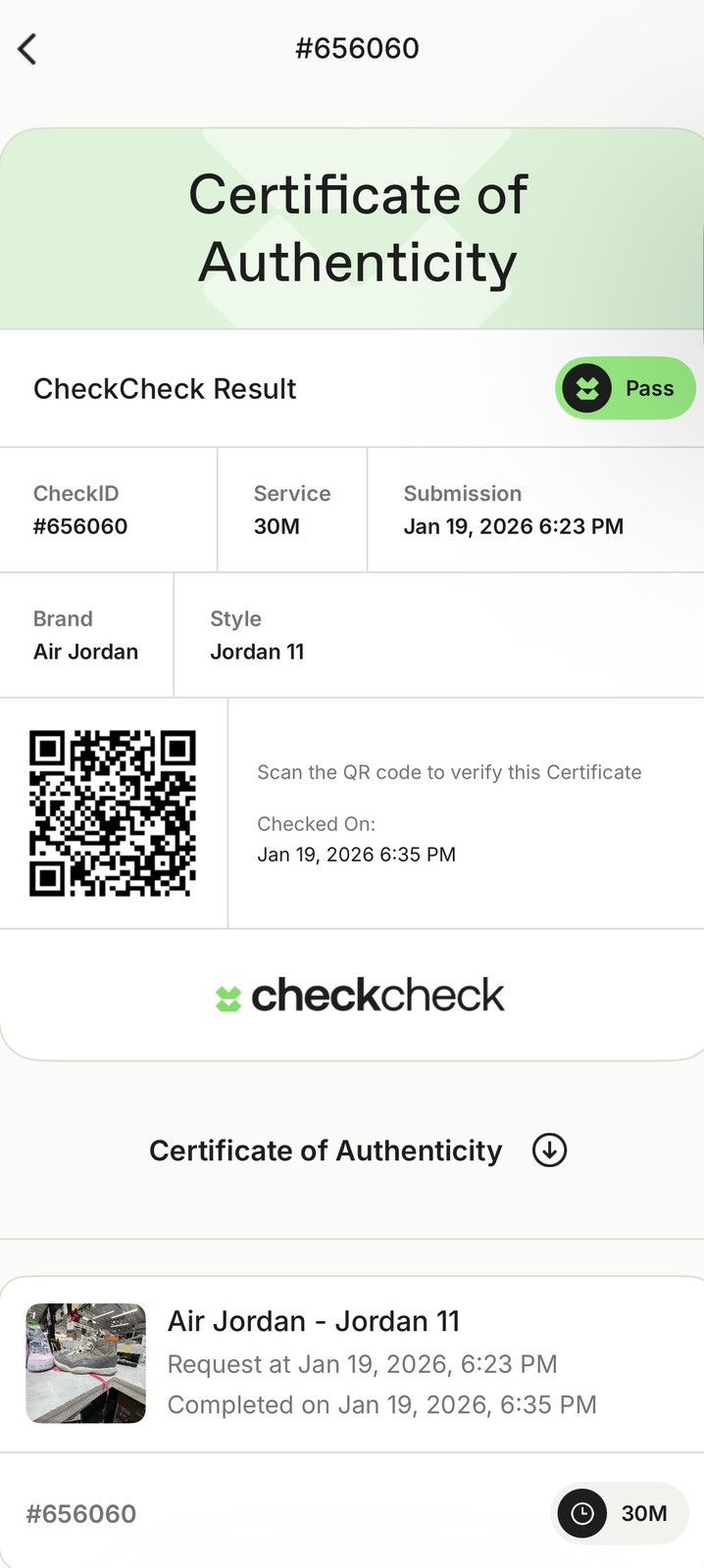 Jordan Brand Air Jordan 11 Cool Grey Size 10.5 (2021) Size US 10.5 / EU 43-44 - 11 Thumbnail