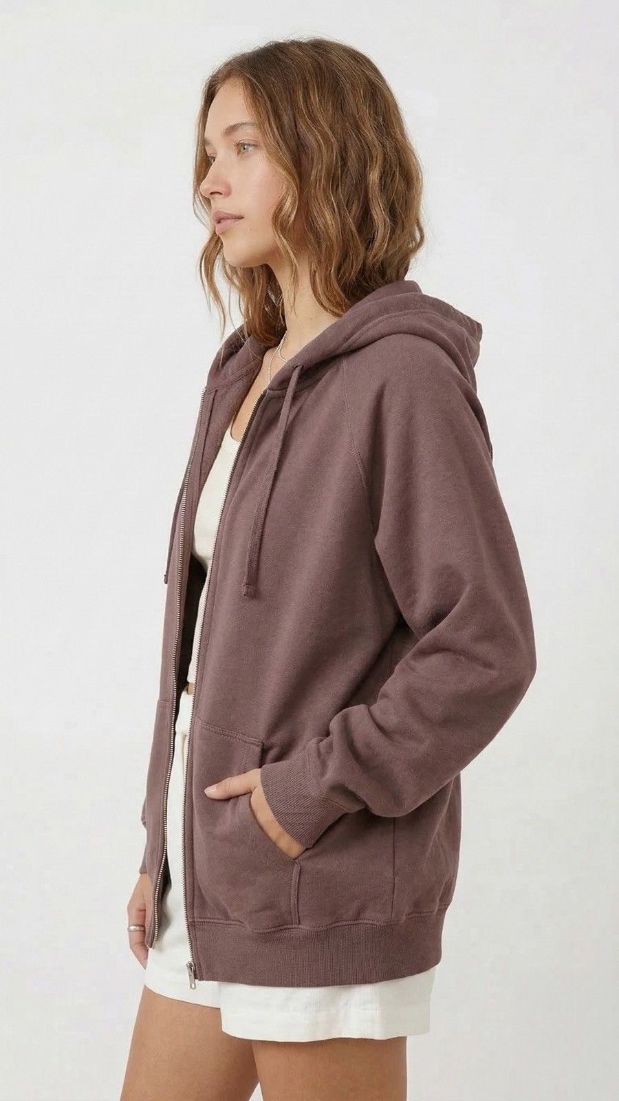 Other The "Cloud-Soft" Oversized Zip Hoodie in Espresso Size M / US 6-8 / IT 42-44 - 3 Thumbnail