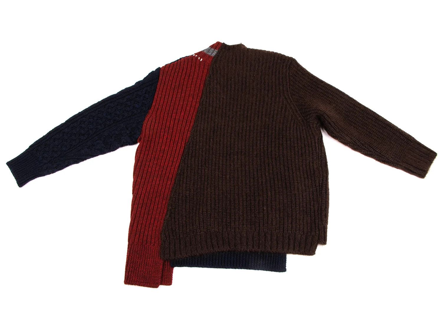 Kolor Crazy Pattern Chunky Knit in Dark Brown Size US M / EU 48-50 / 2 - 11 Thumbnail