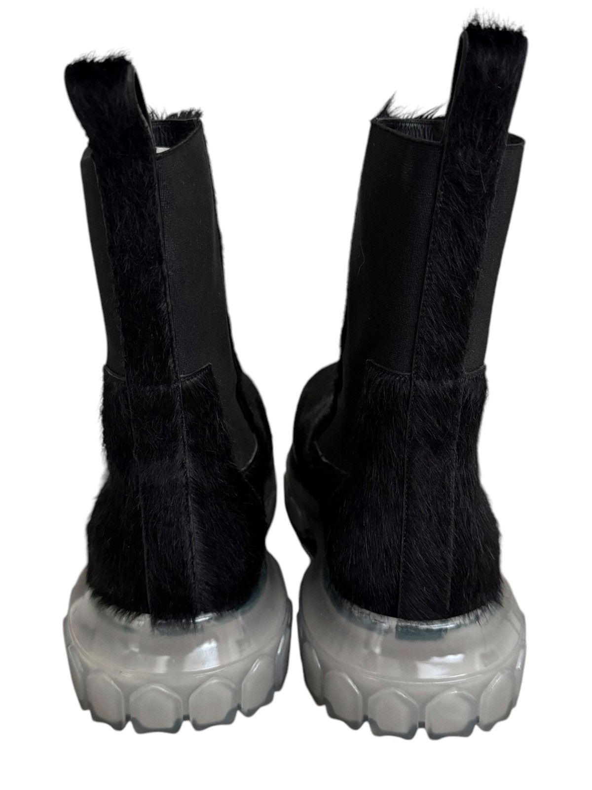 Rick Owens Sz42 SS22 Strobe Fur Black Clear Beatle Bozo Tractor Size US 9 / EU 42 - 10 Thumbnail