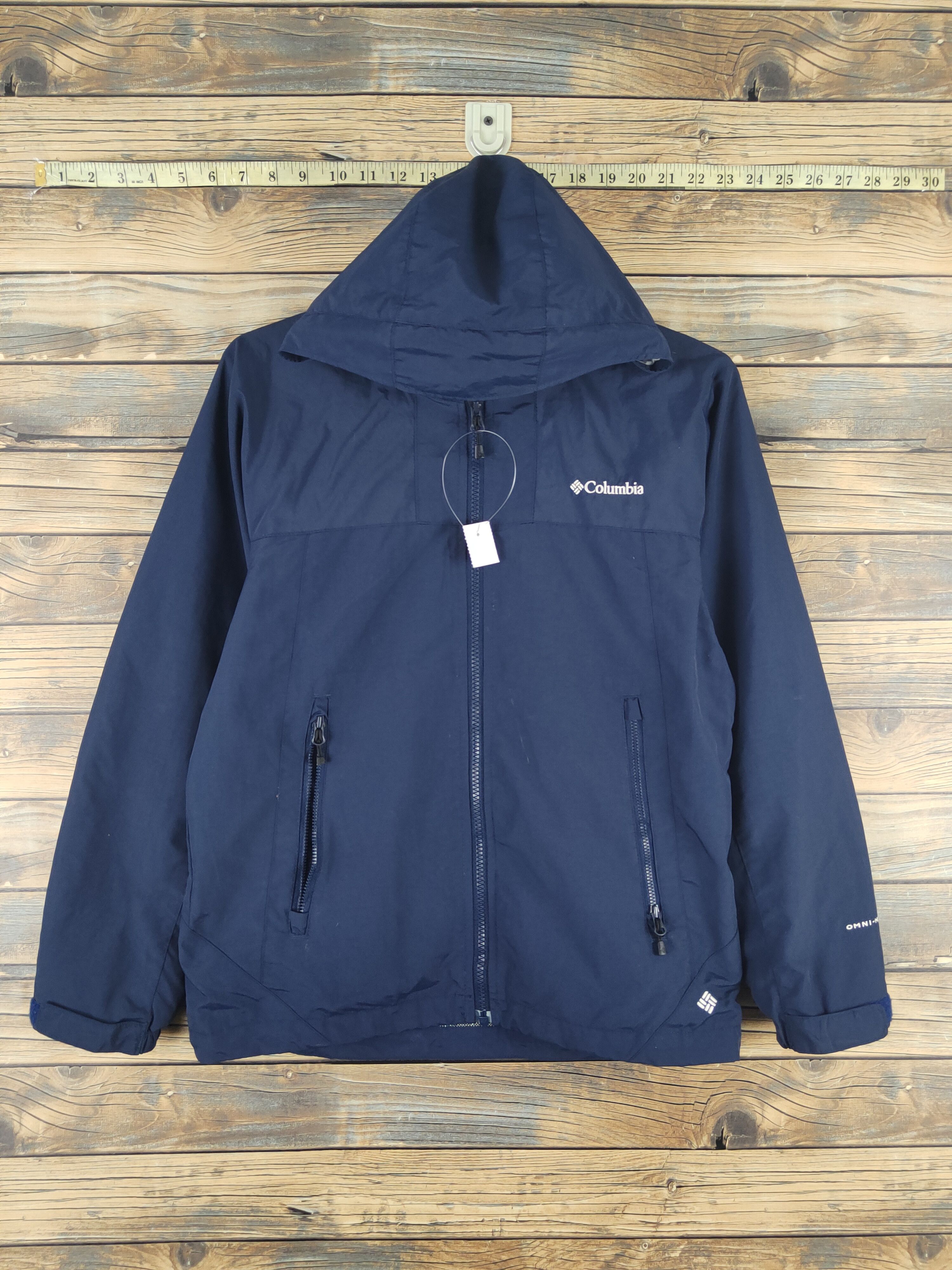 Columbia Columbia Navy Nylon Sportswear Hoodie Sweaters #W2255 Size US S / EU 44-46 / 1 - 1 Thumbnail