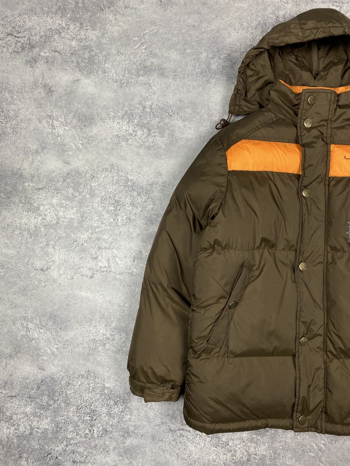 Ed Hardy Ed Hardy by Christian Audigier Y2K Boys Puffer Jacket Brown Size US XXS / EU 40 - 14 Thumbnail