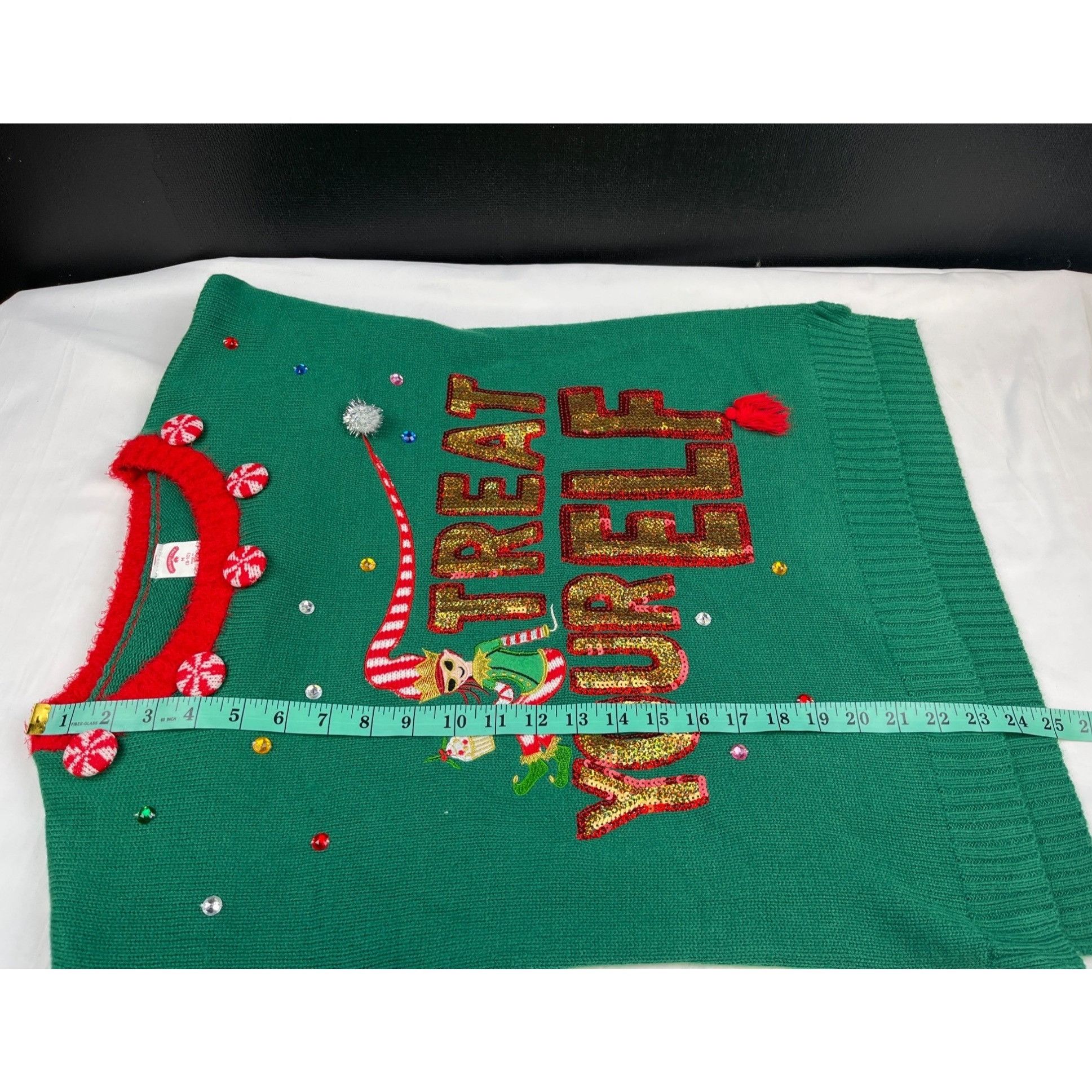 Other Holiday Time Women's Green Christmas Ugly Sweater SzM(8-10) Size M / US 6-8 / IT 42-44 - 11 Thumbnail