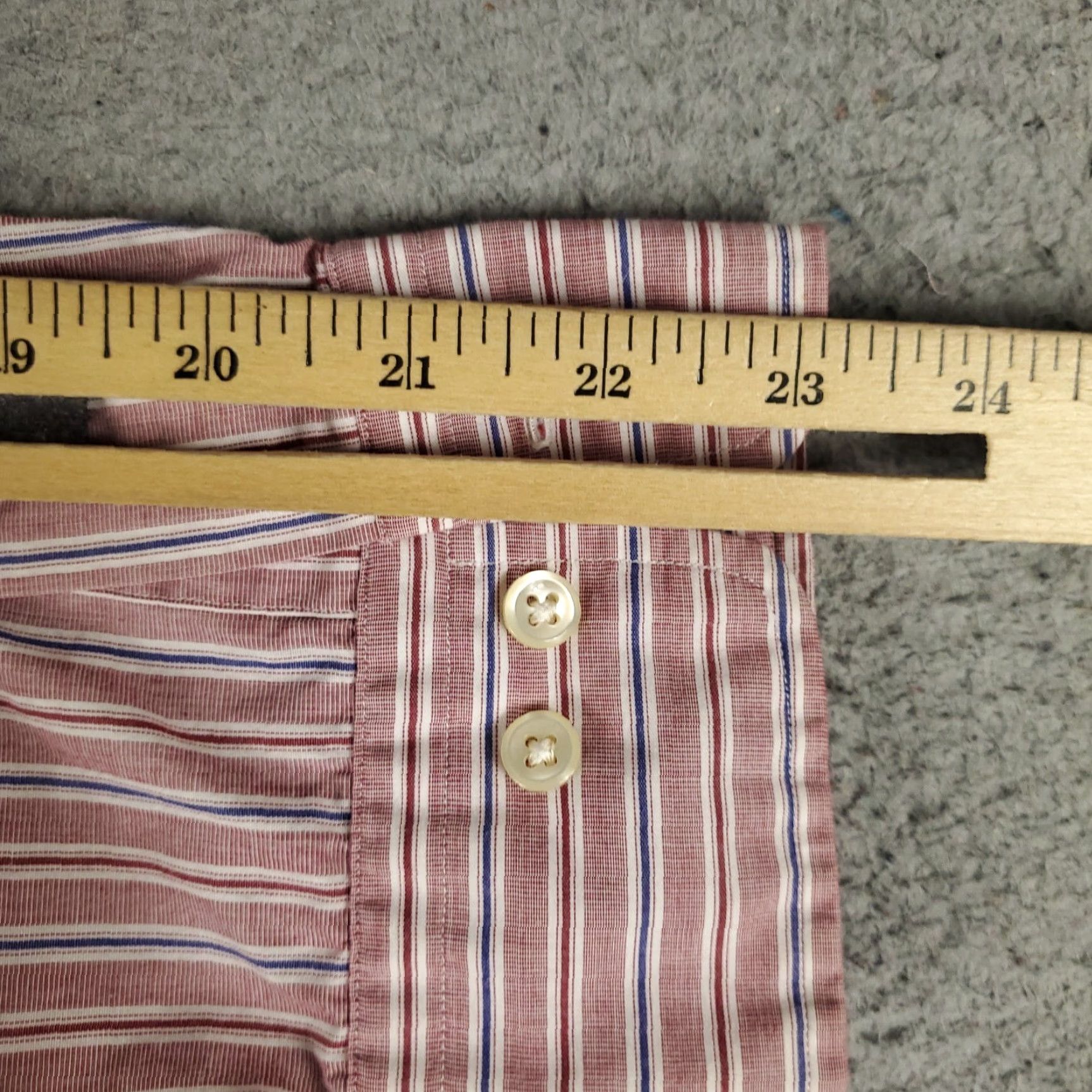 Ralph Lauren Ralph Lauren Dress Shirt Mens 16 Red Striped Long Sleeve Button Up Classic Casual Size 42R - 7 Thumbnail