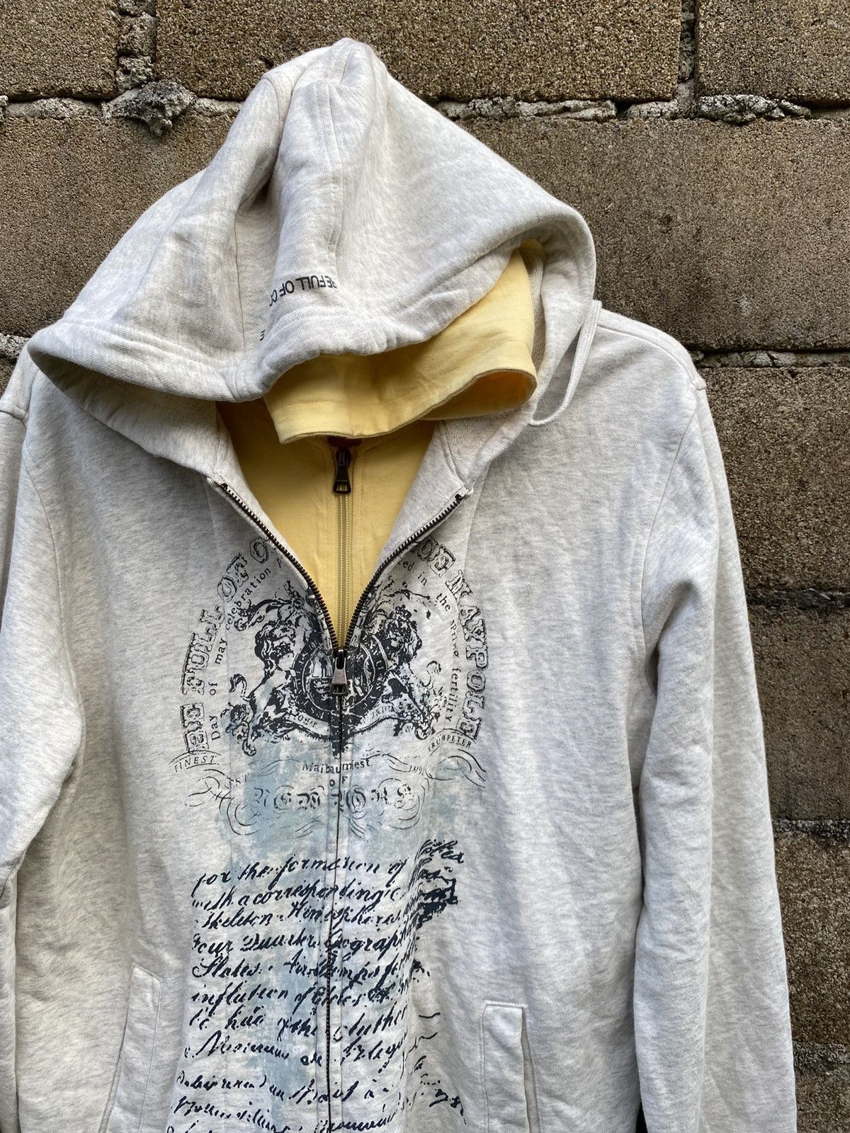 Hysteric Glamour Japanese may&pole poem double layers crazy hoodie Size US M / EU 48-50 / 2 - 4 Thumbnail