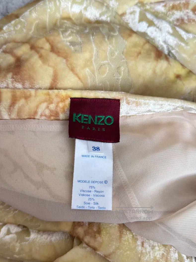 Kenzo Kenzo Yellow ombre floral velvet pants Size 25" / US 0 / IT 36 - 8 Thumbnail