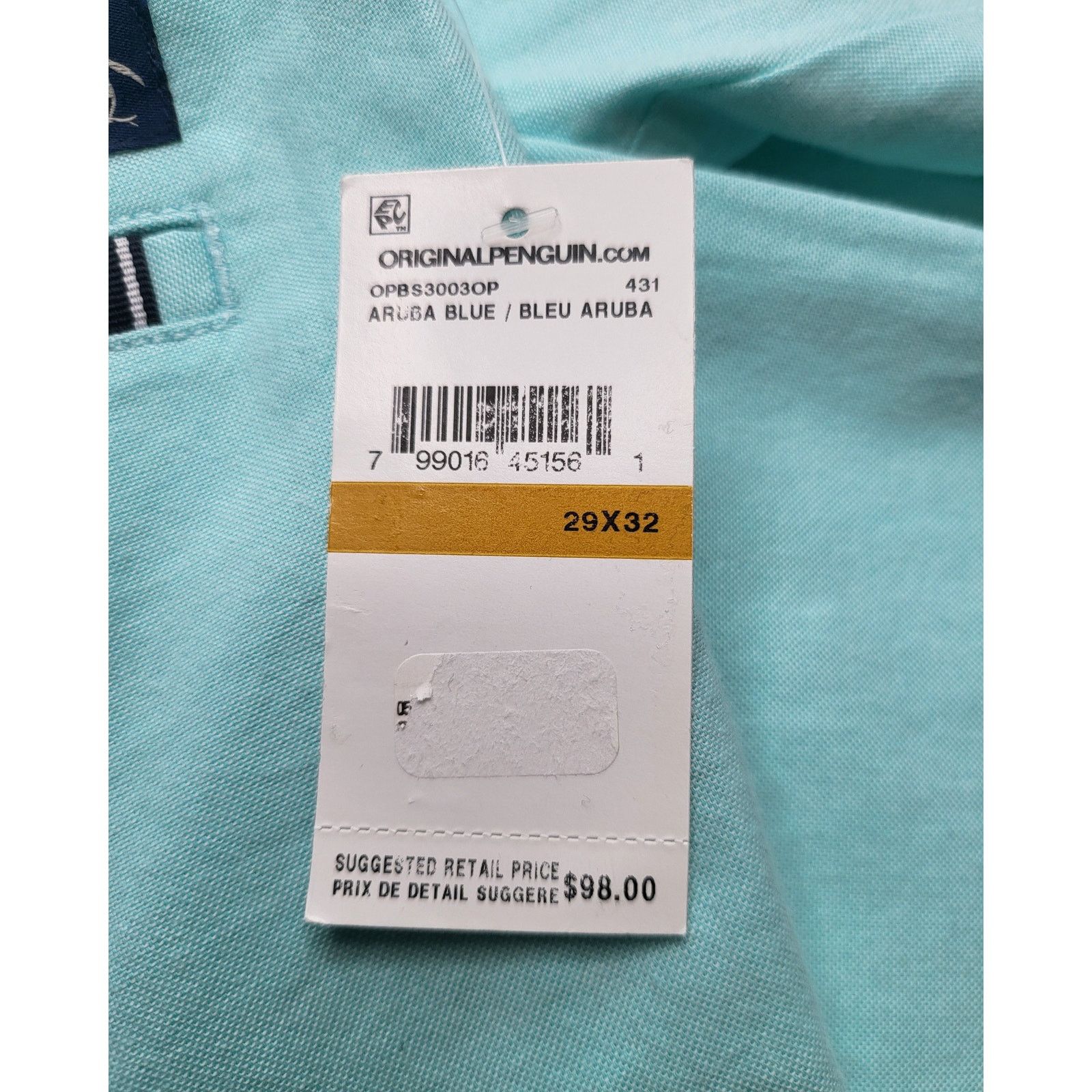 Original Penguin NWT Original Penguin INStretch Chino Pants Aruba Blue 29x32 Size US 29 - 3 Thumbnail