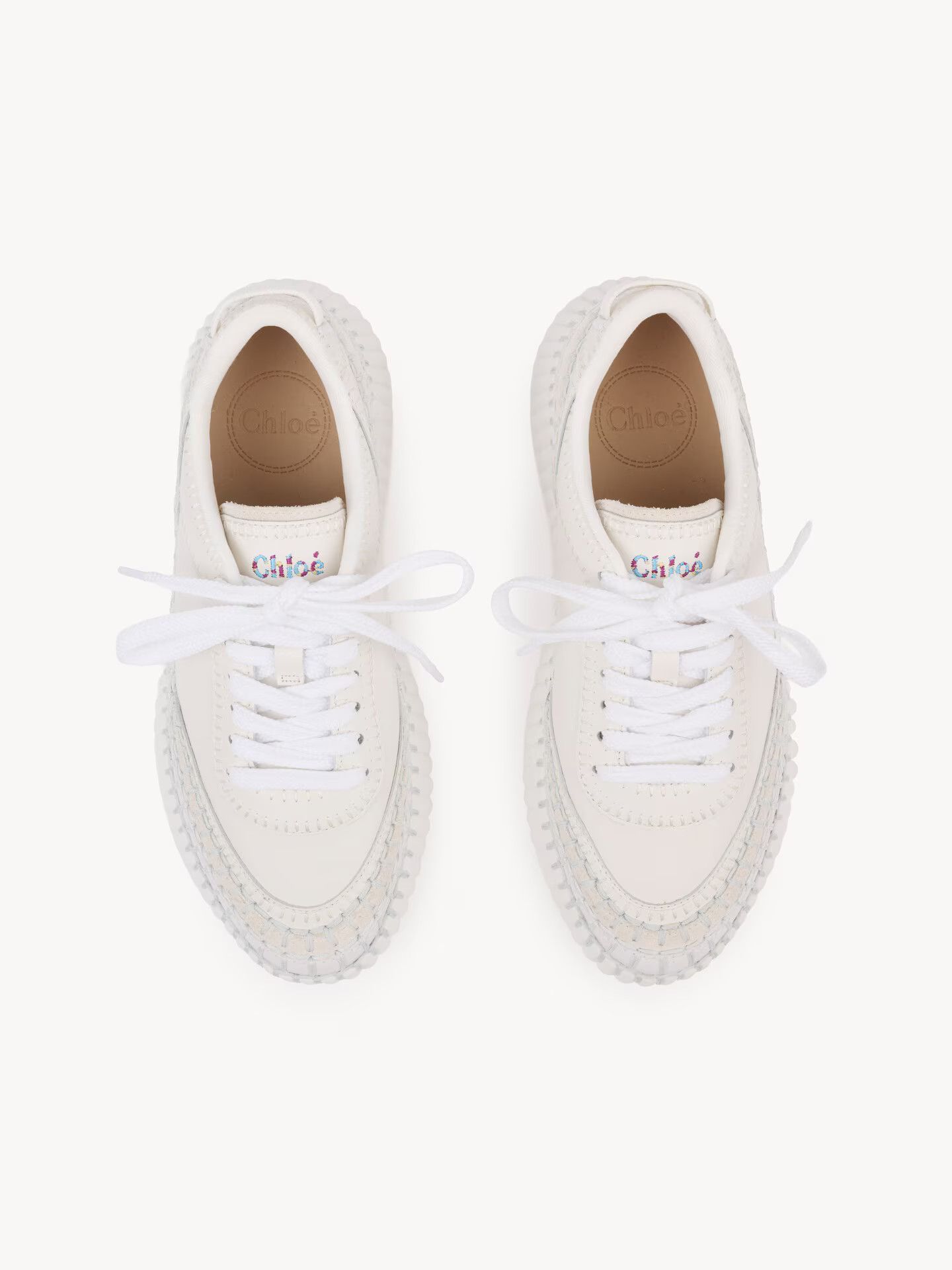 Chloe o1loc1c10226 Nama Low-Top Sneakers in White Size US 9 / IT 39 - 3 Thumbnail