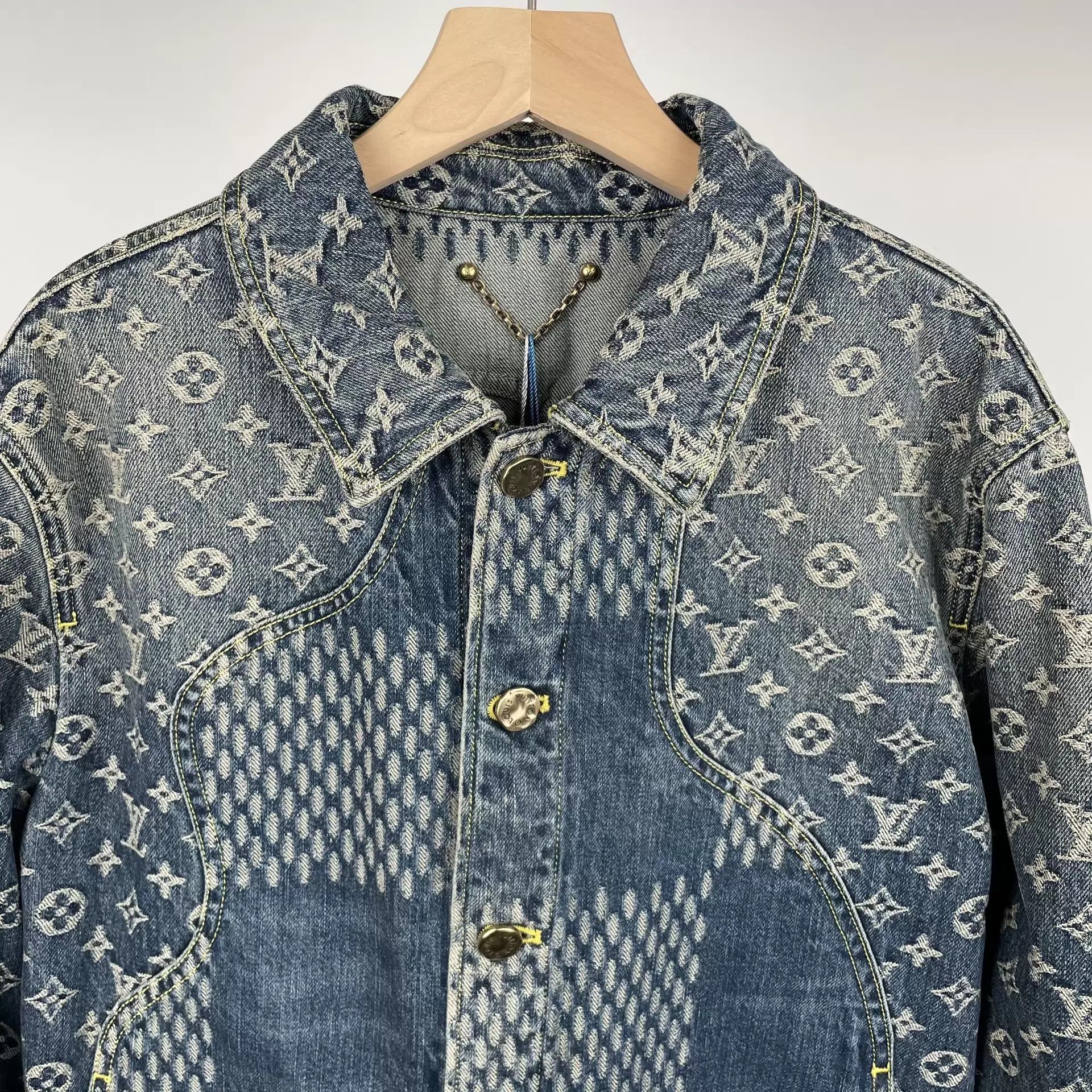 Louis Vuitton LV x Nigo Monogram Denim Jacket 44 Size US S / EU 44-46 / 1 - 8 Thumbnail