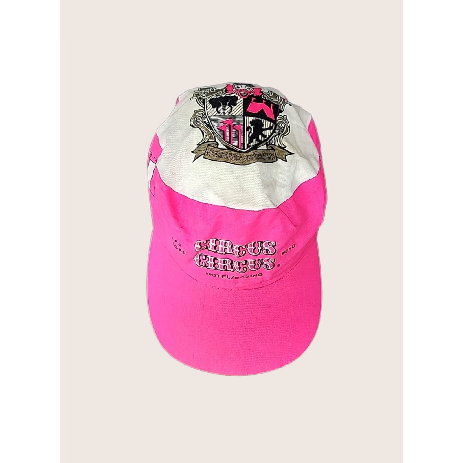 Pinko Circus Circus Hat Mens SnapBack Adjustable Baseball Cap Pink Painter Cap Las Vegas Reno Hotel Casino Front Patch Size ONE SIZE - 1 Thumbnail