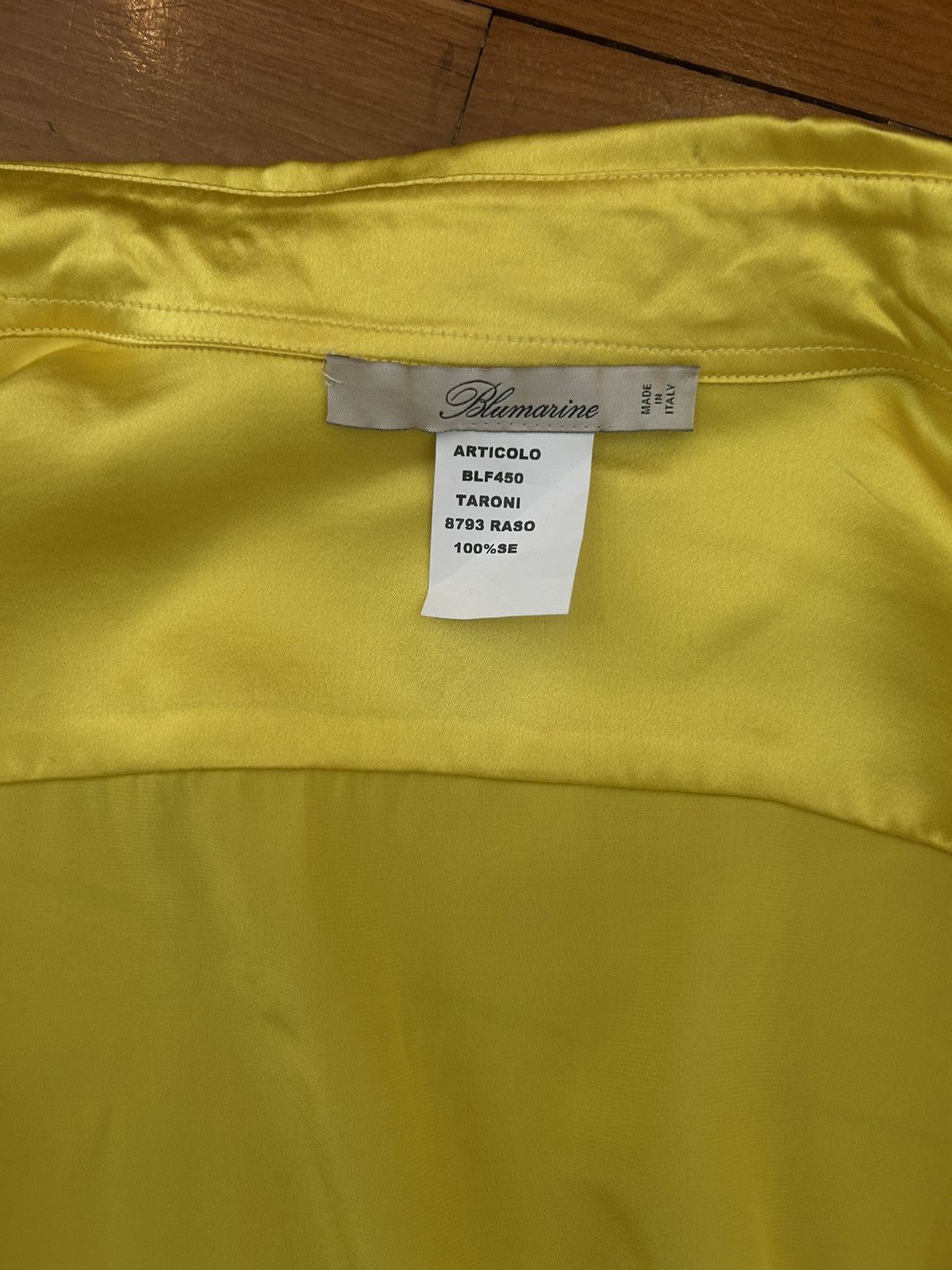 Blumarine Yellow satin silk bulmarine office button up Size M / US 6-8 / IT 42-44 - 6 Thumbnail