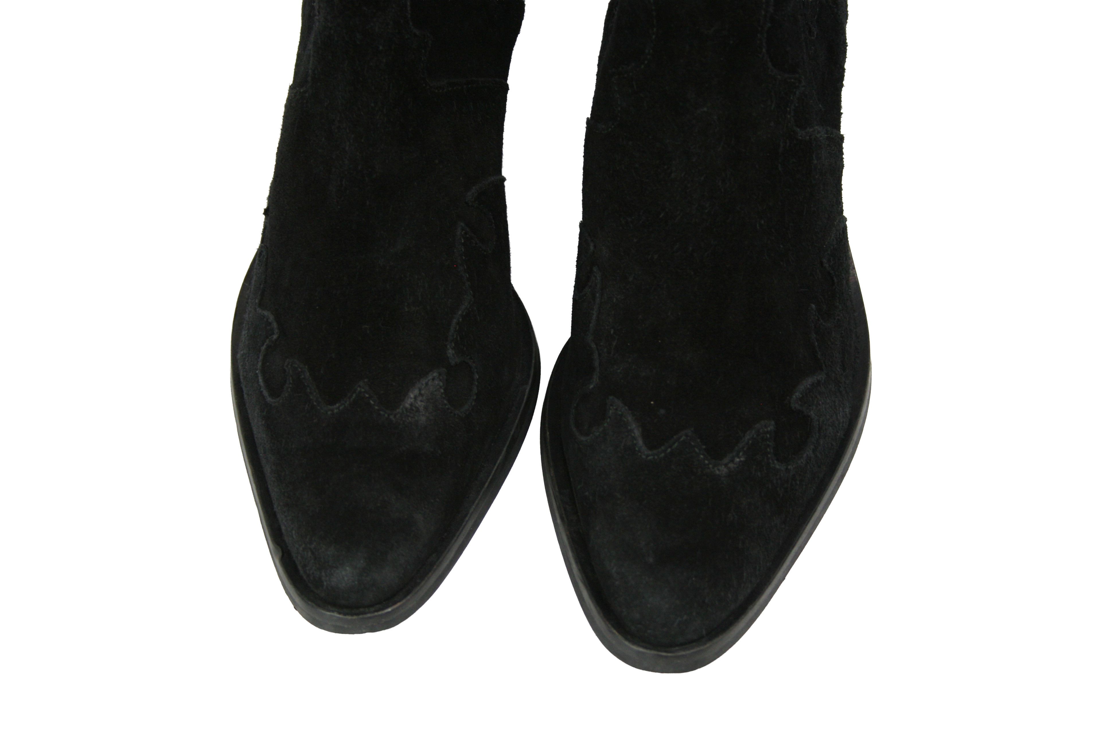 Japanese Brand Muratti Redbud Suede Cowboy Cossacks Western Ankle Boots Size US 9 / IT 39 - 5 Thumbnail