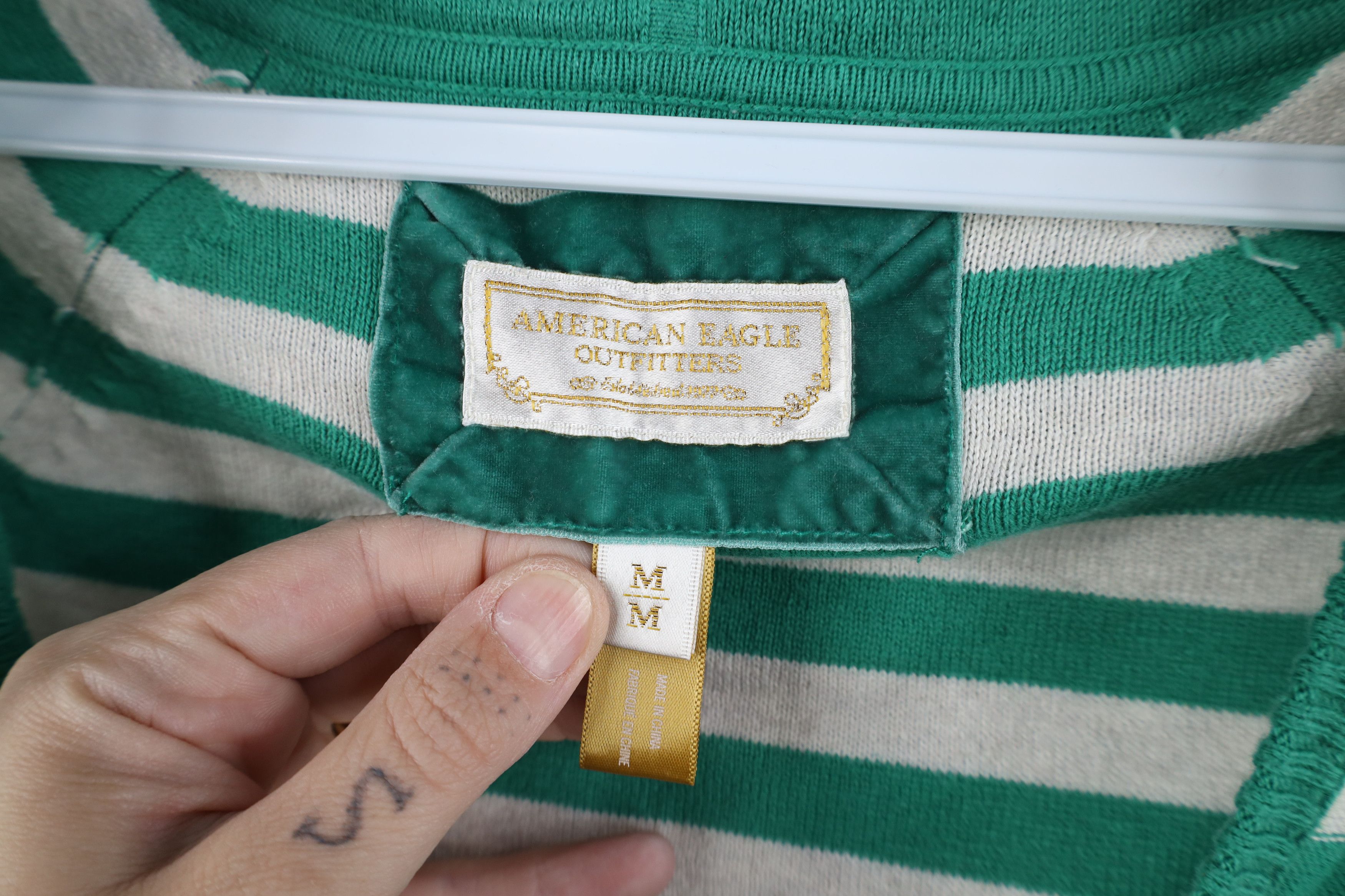 American Eagle Outfitters Vintage 90s Y2K American Eagle Outfitters Hooded Sweater Size M / US 6-8 / IT 42-44 - 5 Thumbnail