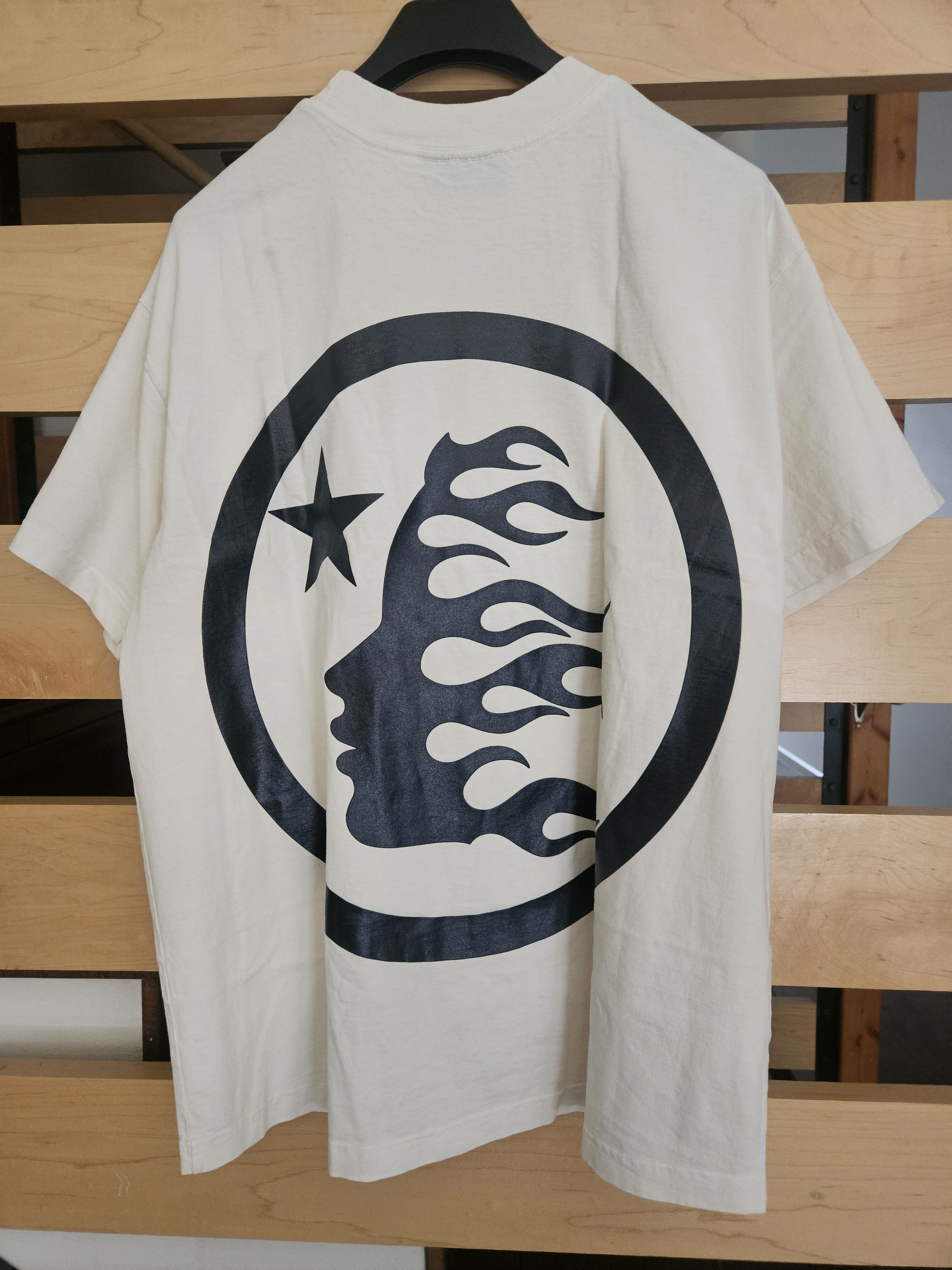 HELLSTAR Classic Rhinestone Logo White T Shirt Size US L / EU 52-54 / 3 - 2 Thumbnail