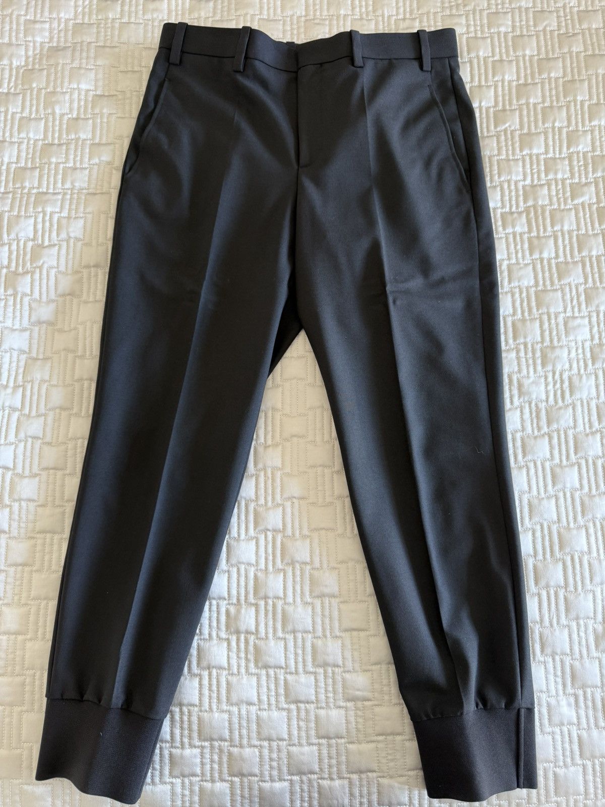 Neil Barrett Neil Barrett Men Black Cropped Pants Size 32 Size US 32 / EU 48 - 1 Thumbnail