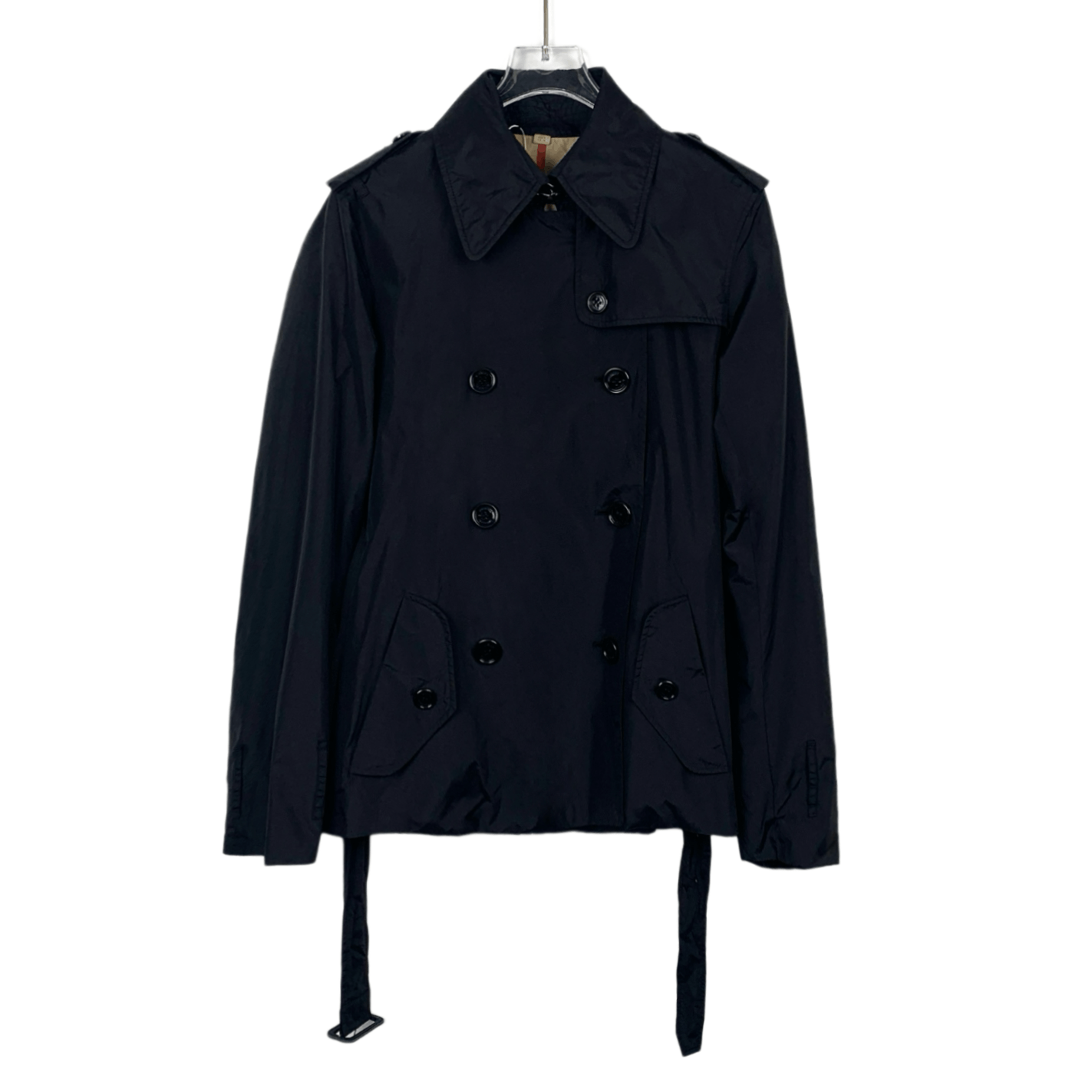 Burberry Burberry Trench Coat Black Double-Breasted (S) Size S / US 4 / IT 40 - 1 Thumbnail