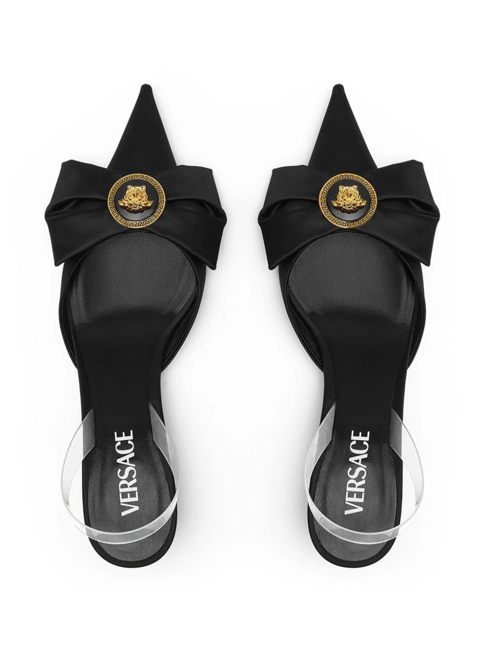 Versace o1s22i1n1024 Slingback Alia Decolletes Pumps in Black Size US 6 / IT 36 - 3 Thumbnail