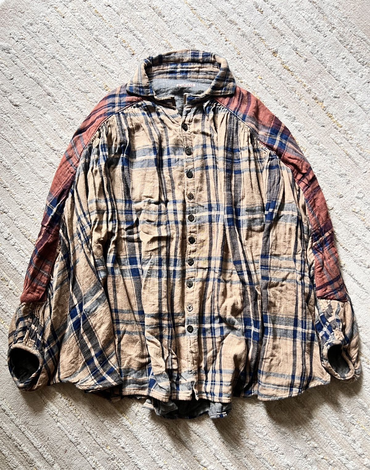 Kapital Kapital Checkered Poncho Button Up Shirt Size US S / EU 44-46 / 1 - 13 Thumbnail