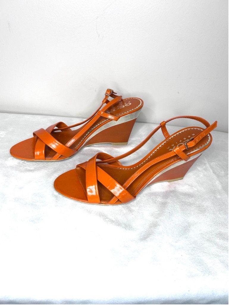 Geox Women's Geox Orange Wedge Sandals, Size 9 Size US 9 / IT 39 - 2 Thumbnail