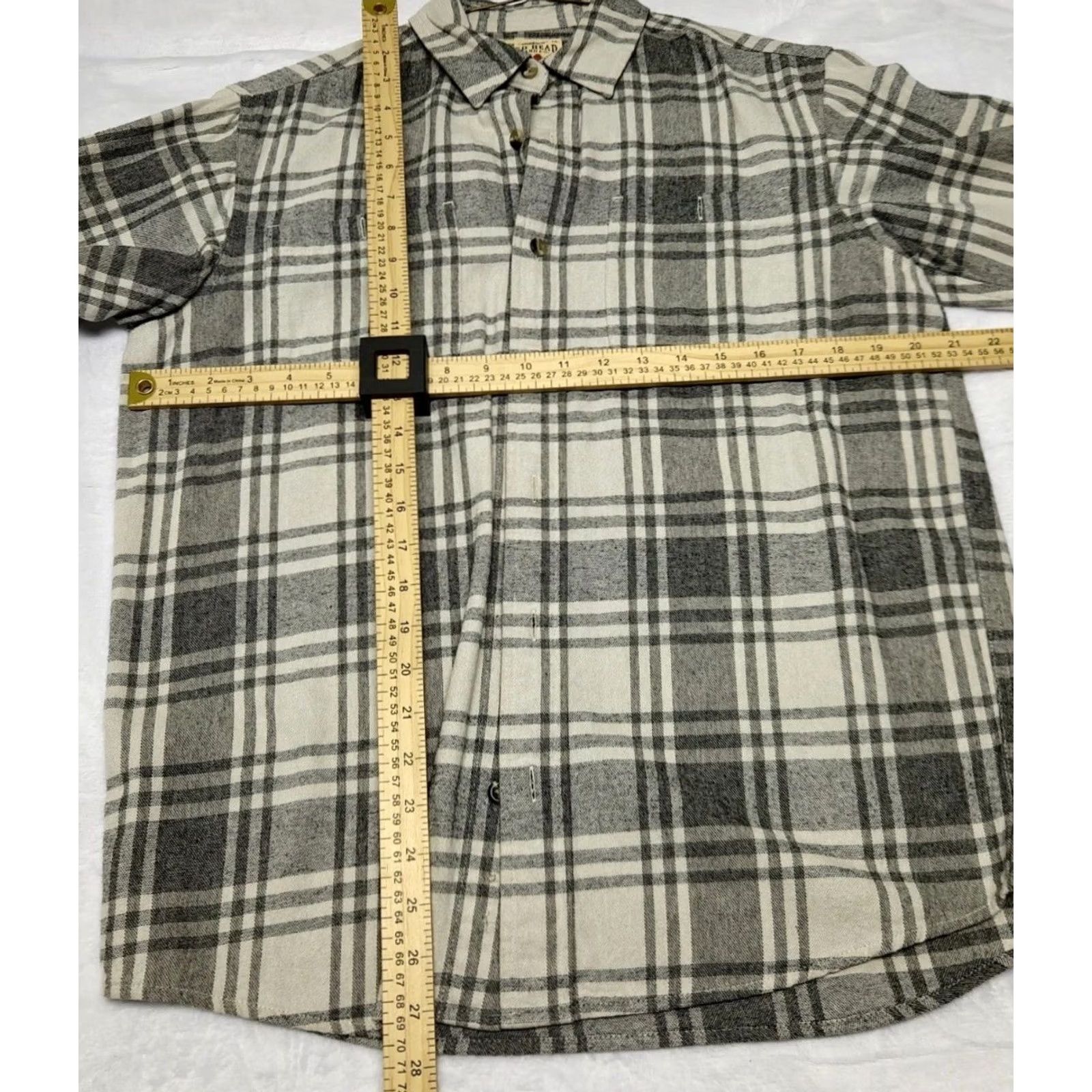 Vintage RedHead Men’s Plaid Flannel Button-Down Shirt Gray Cotton Regular M Long Sleeve Pocketed Size US M / EU 48-50 / 2 - 7 Thumbnail