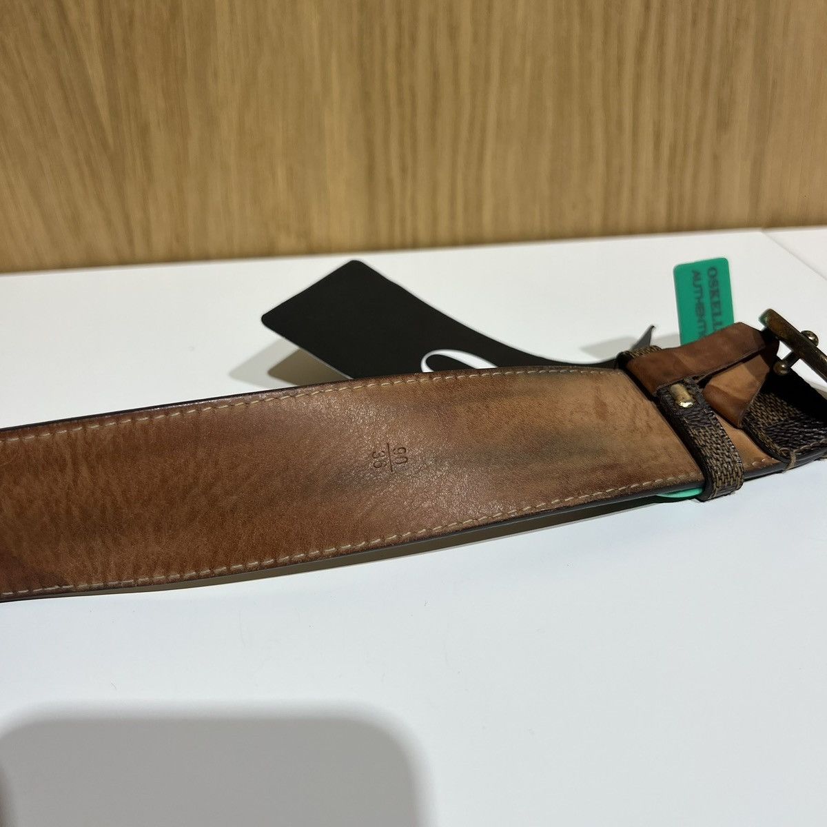 Louis Vuitton 🔹Louis Vuitton Trunks & Bags Metal Buckle Leather Belt Size 36 - 2 Thumbnail