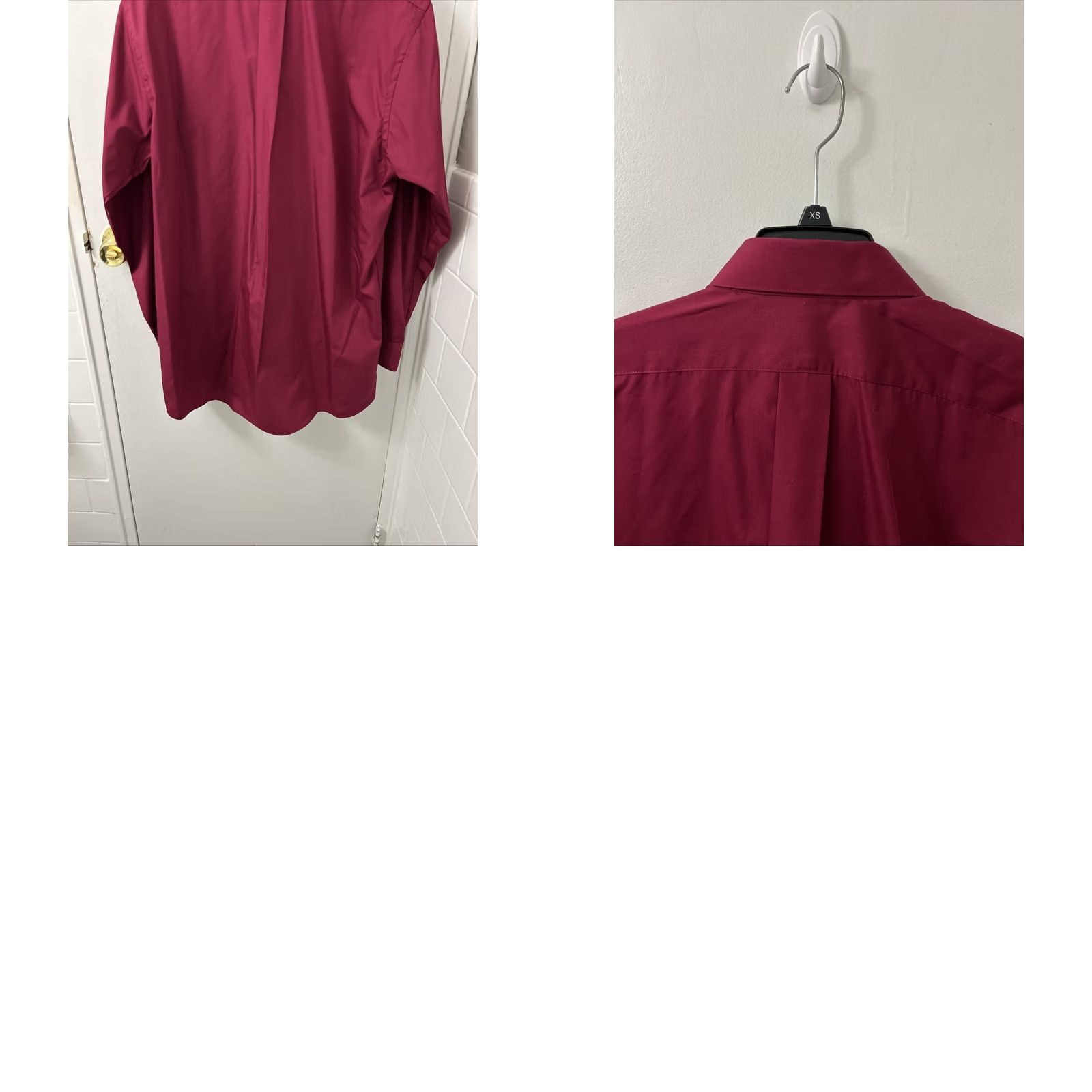 Van Heusen Van Heusen Poplin Shirt Mens M 15.5 32/33 Red Wrinkle Free Button Up L/S Dress Shirt Long Sleeve Collared Pocket Barrel Cuff Size US M / EU 48-50 / 2 - 9 Thumbnail