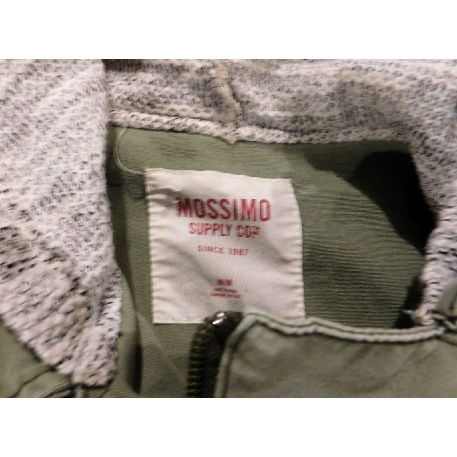 Mossimo Mossimo Womens Jacket Medium Green Full Zip stretch denim Casual Long Sleeve Solid Peanut Embroidered Peanuts 90s? Size M / US 6-8 / IT 42-44 - 6 Thumbnail