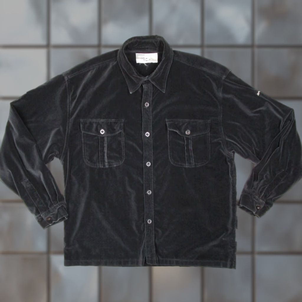 Rip Curl Vintage RIP CURL Jacket Mens XL Black Velour Button Up Hike Travel Shacket 90s Size US XL / EU 56 / 4 - 1 Thumbnail