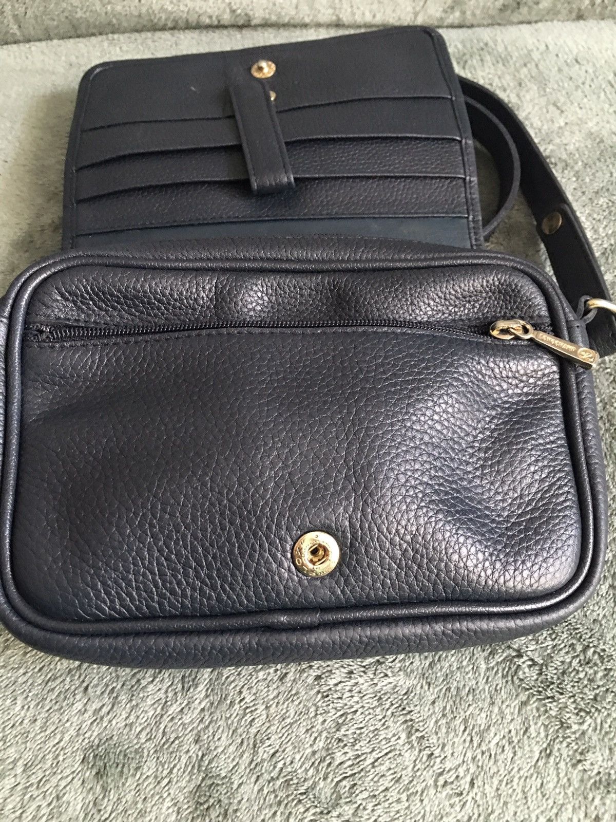 Longchamp Longchamp Paris Leather Navy Blue Shoulder Crossbody Bag Size ONE SIZE - 10 Thumbnail