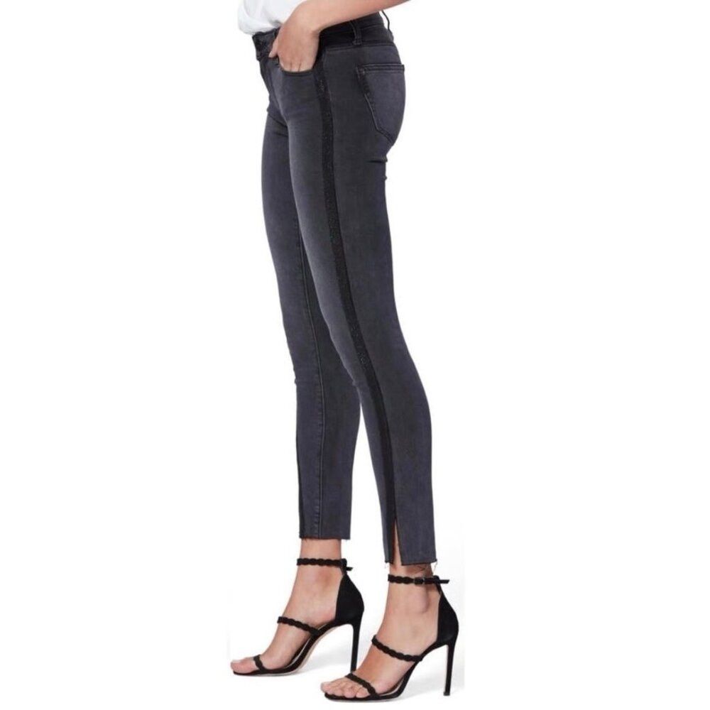 Paige PAIGE Verdugo Ankle Twist Seam Skinny Black Granite Jeans S Size 27" / US 4 / IT 40 - 2 Thumbnail