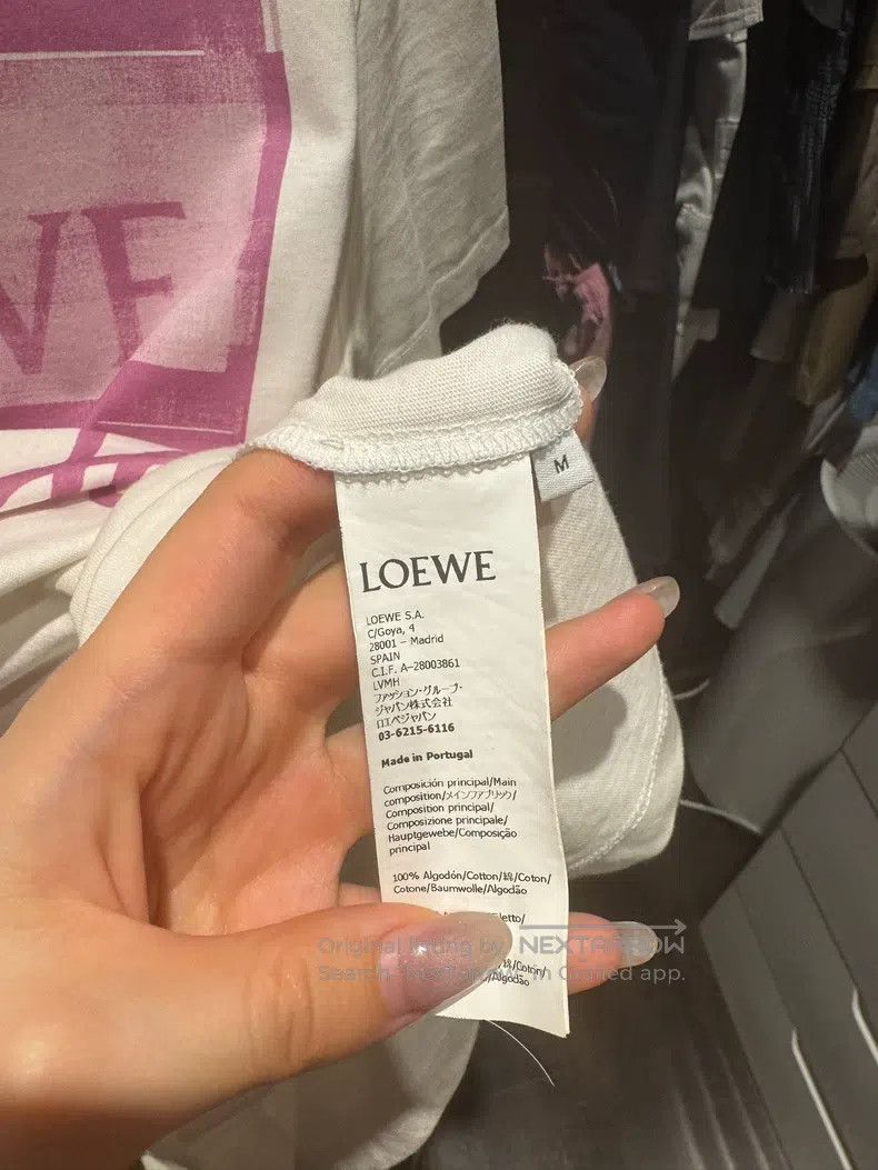 Loewe LOEWE Printed White Short Sleeve T-Shirt Size M / US 6-8 / IT 42-44 - 3 Thumbnail